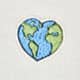Heart Earth Embroidery