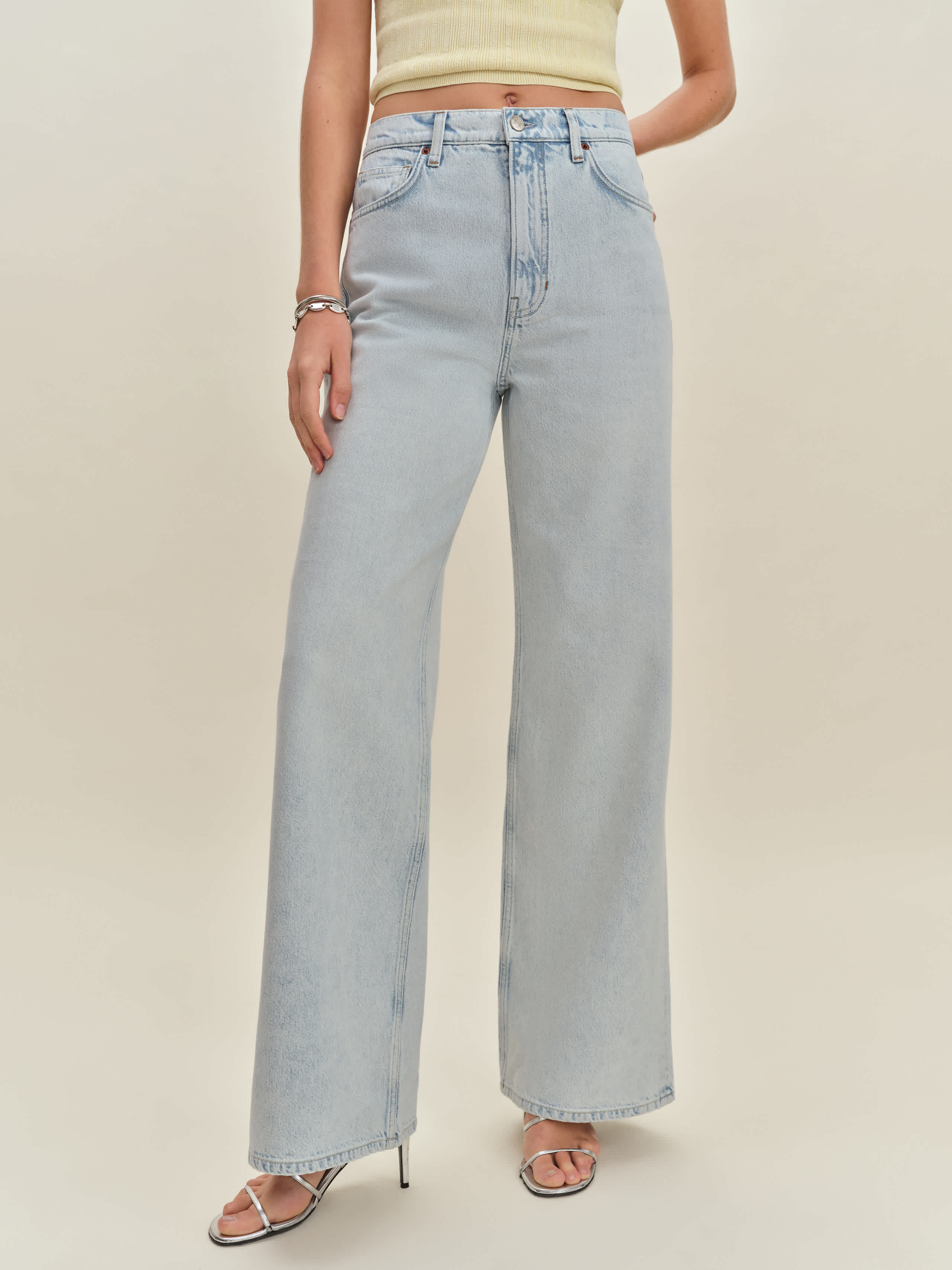 Reformation Cary High Rise Slouchy Wide Leg Jeans