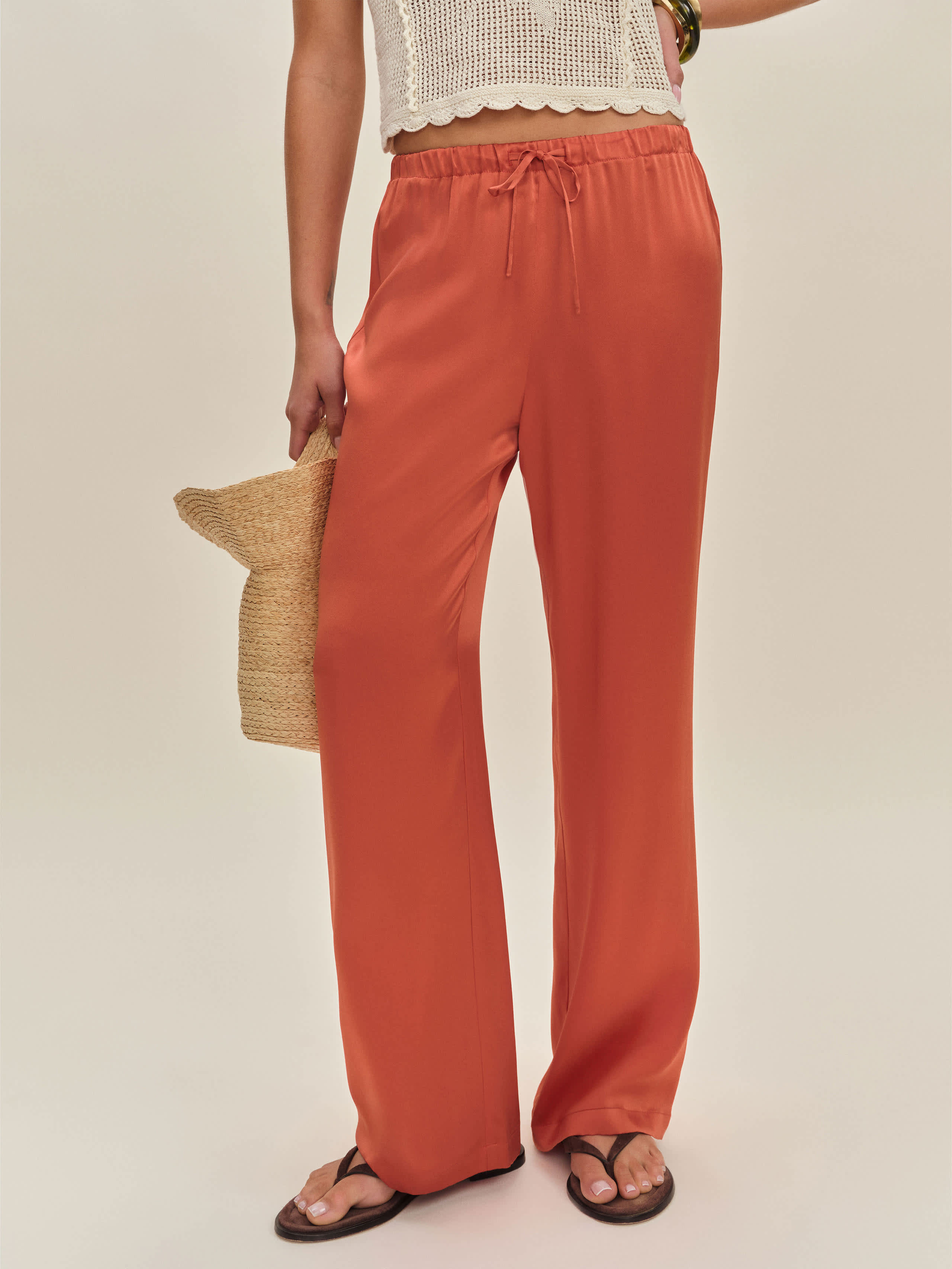 Reformation Olina Silk Pant