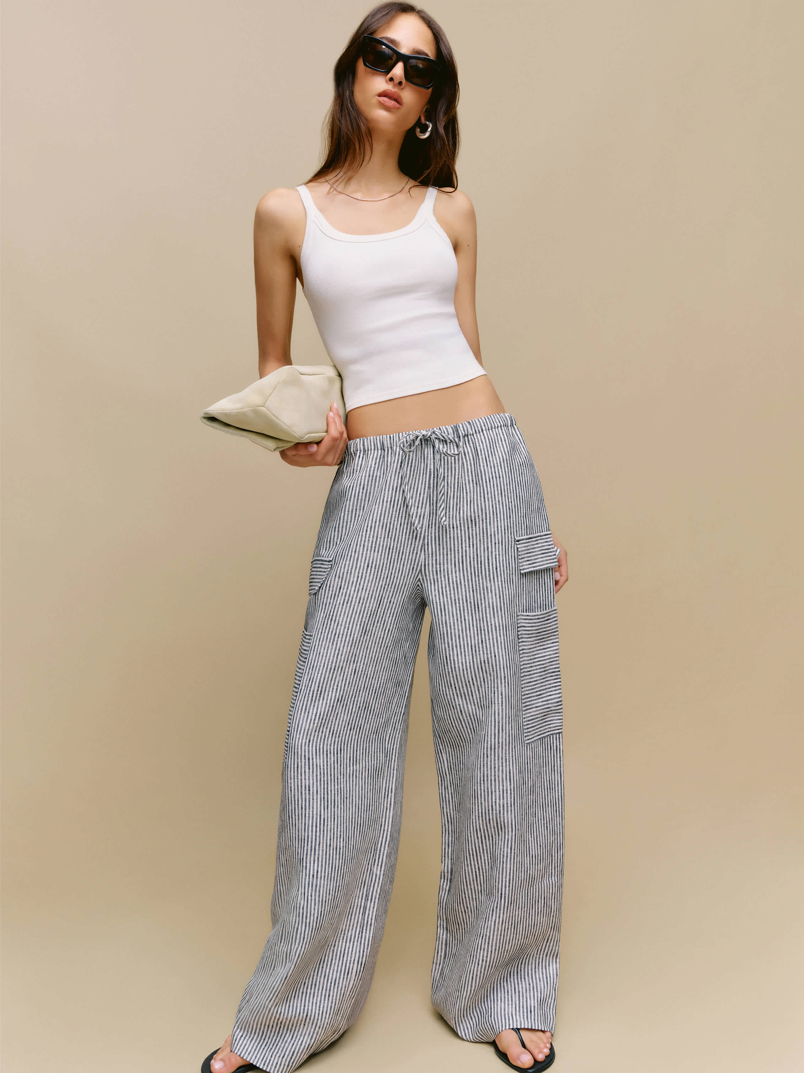 Reformation Ethan Linen Trouser