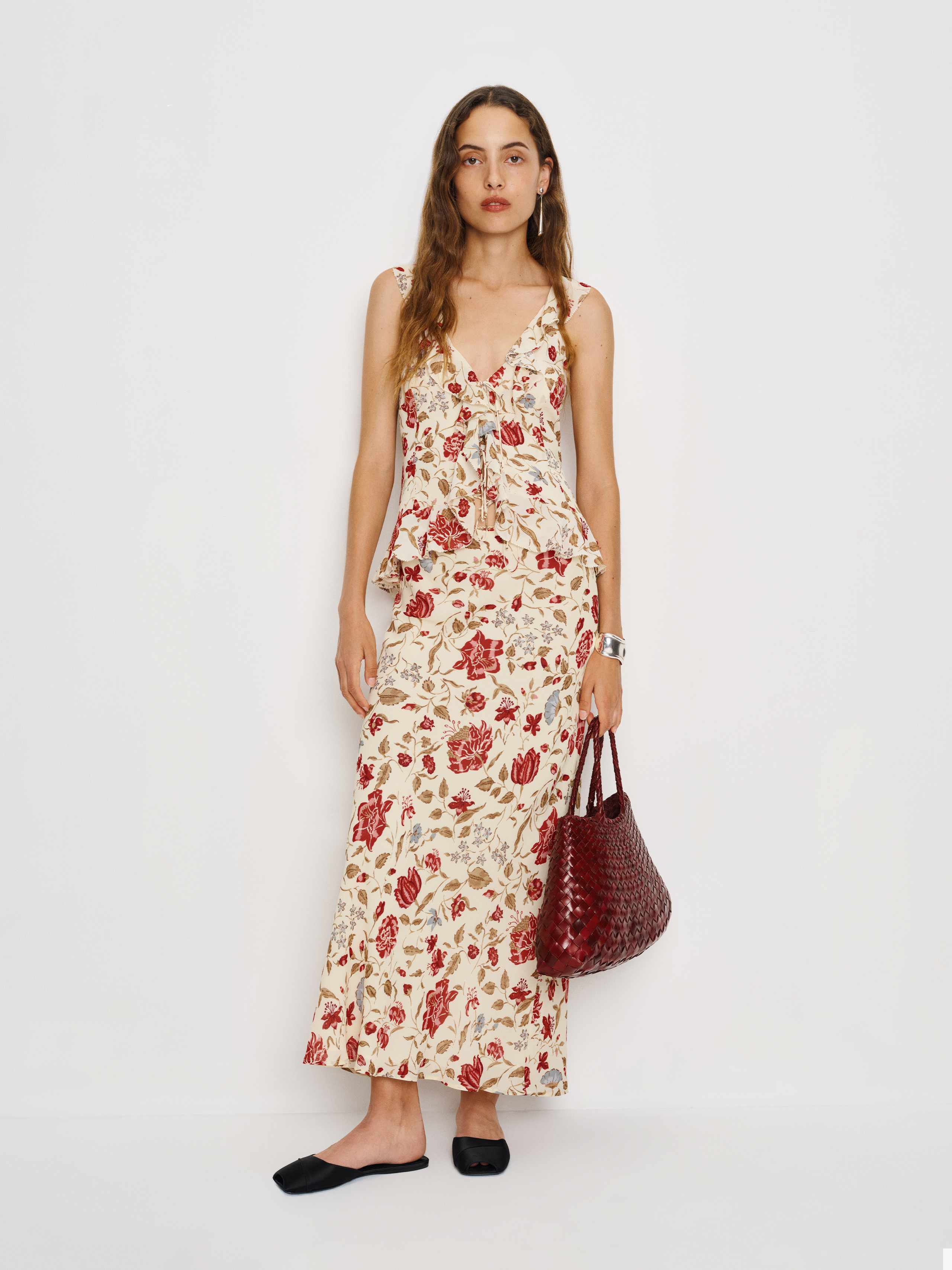 Reformation Layla Skirt In Multi