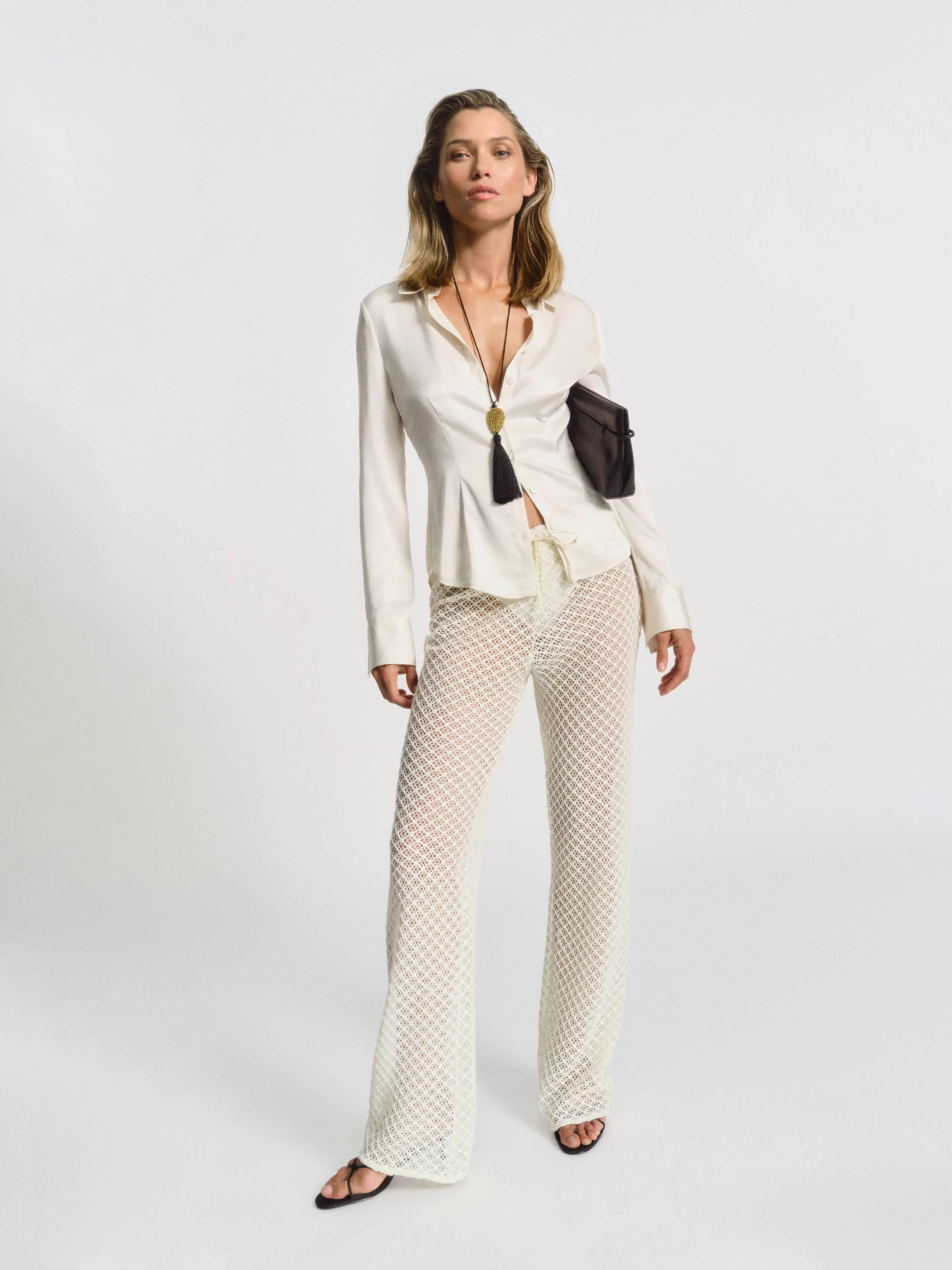 Reformation Olina Pant In White