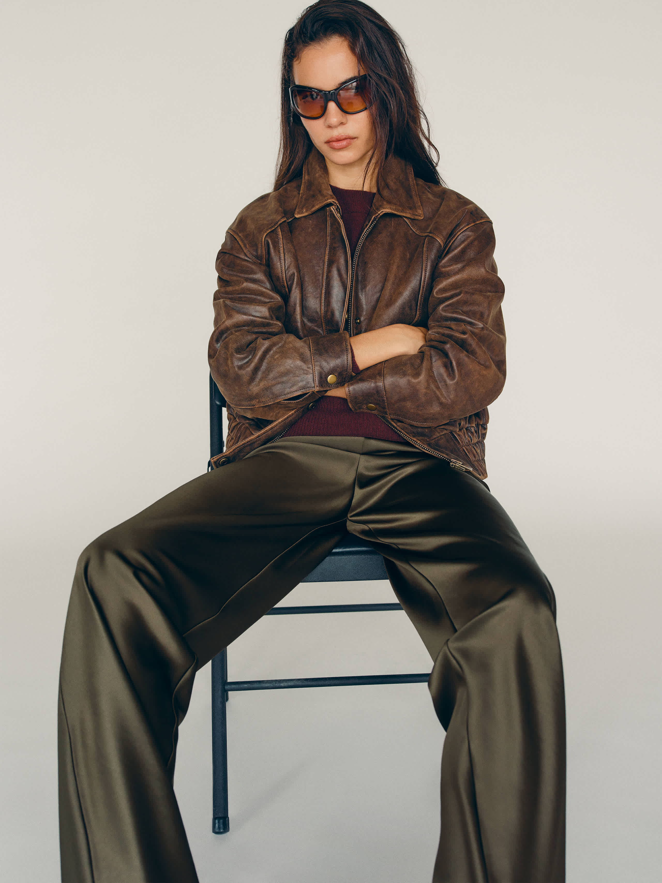 Reformation Gale Satin Mid Rise Bias Pant In Multi
