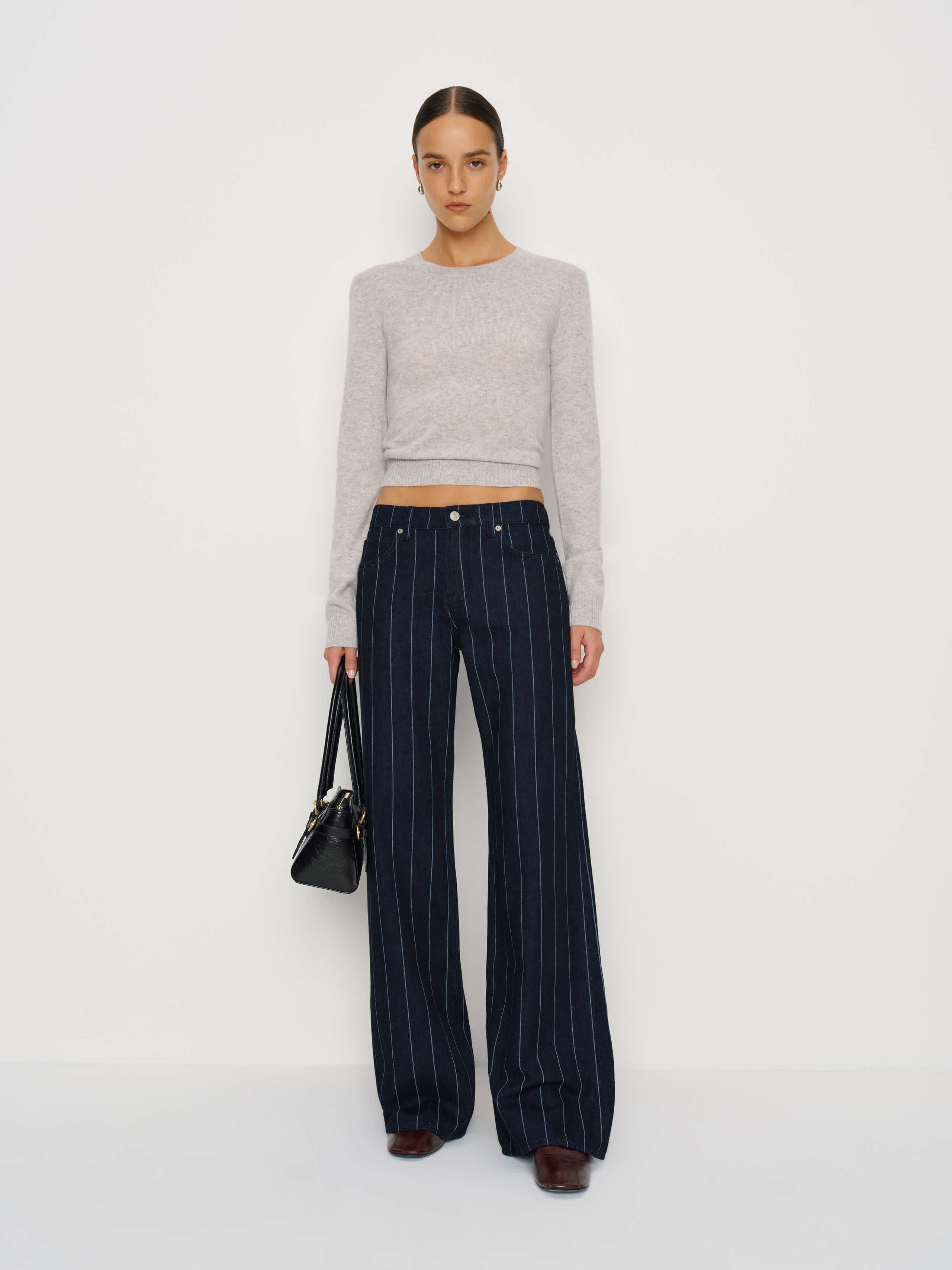 Reformation Cary Low Rise Slouchy Wide Leg Jeans In Blue