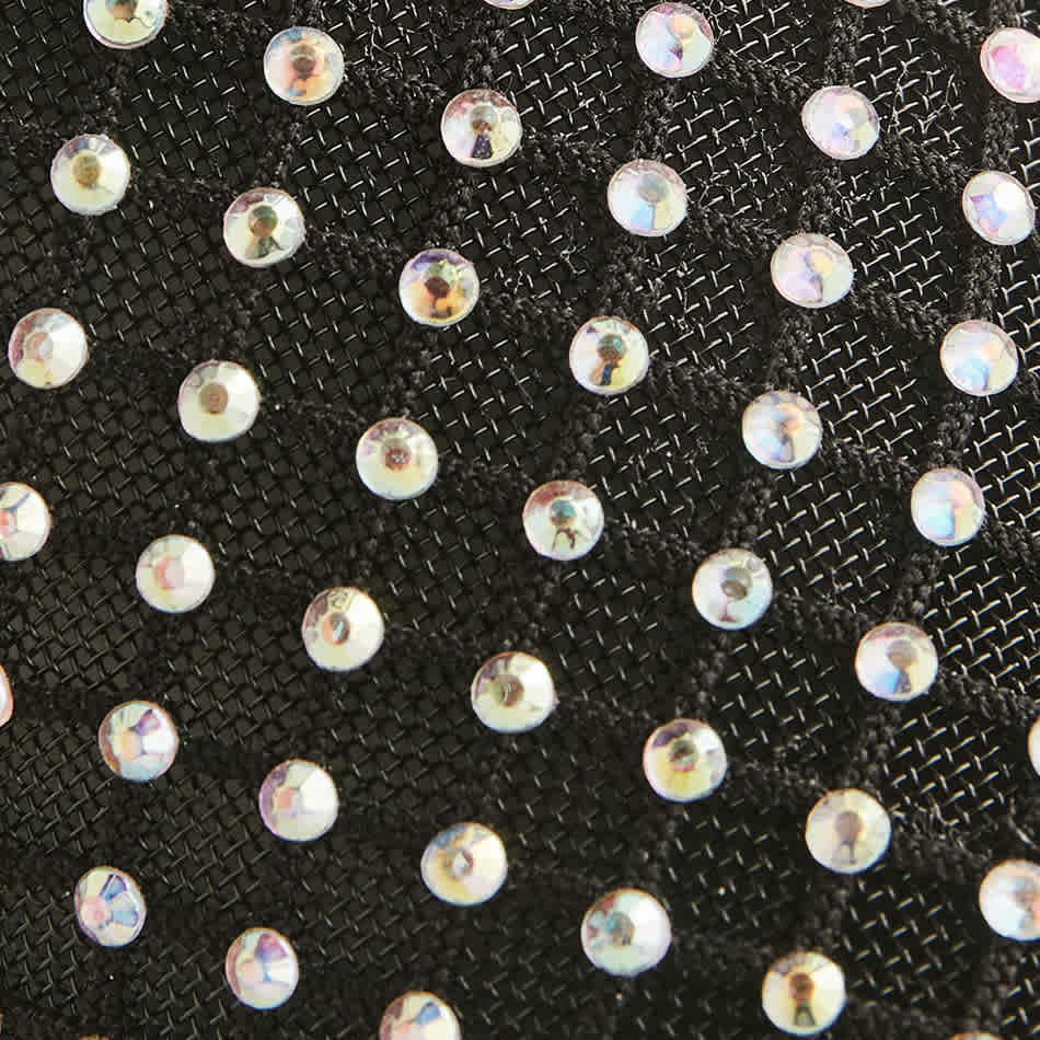 Black Rhinestone Mesh