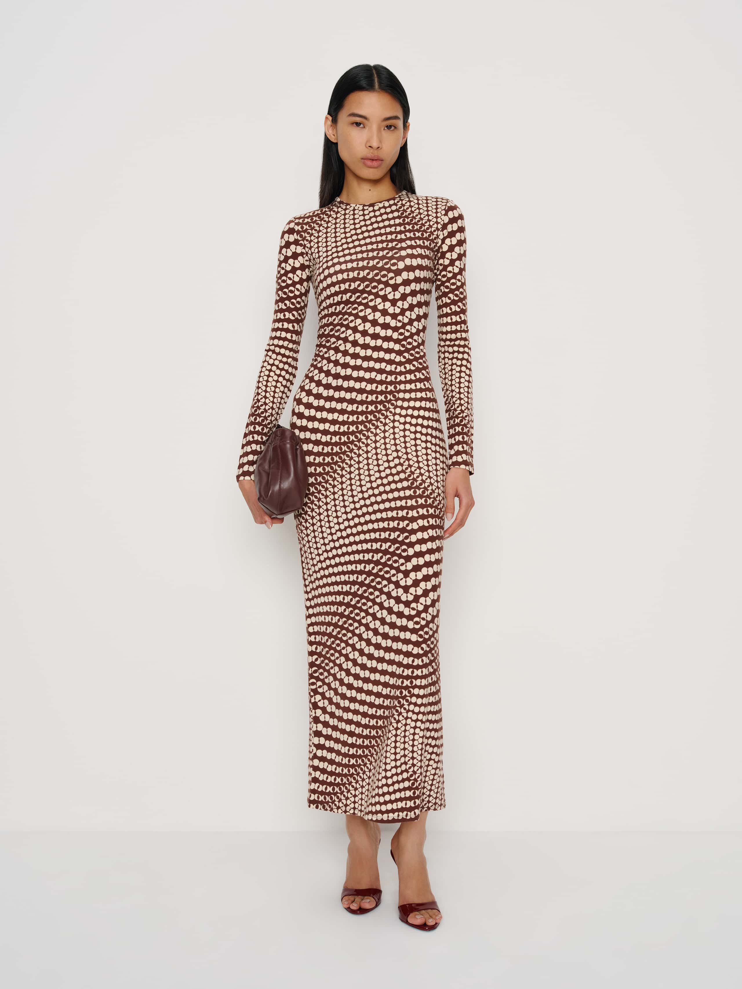 Reformation Tommie Knit Dress In Brown