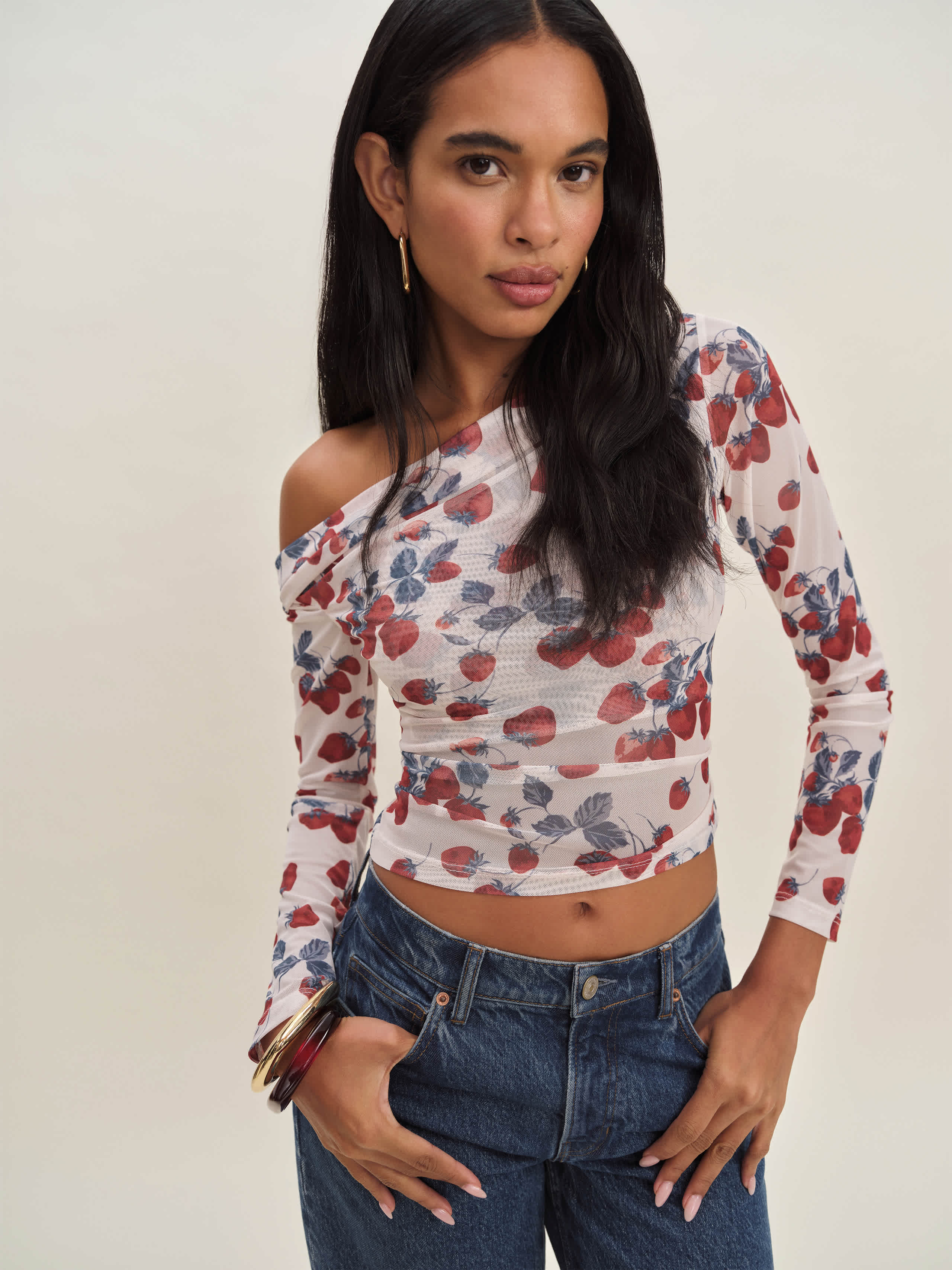 Reformation Elio Knit Top In Multi