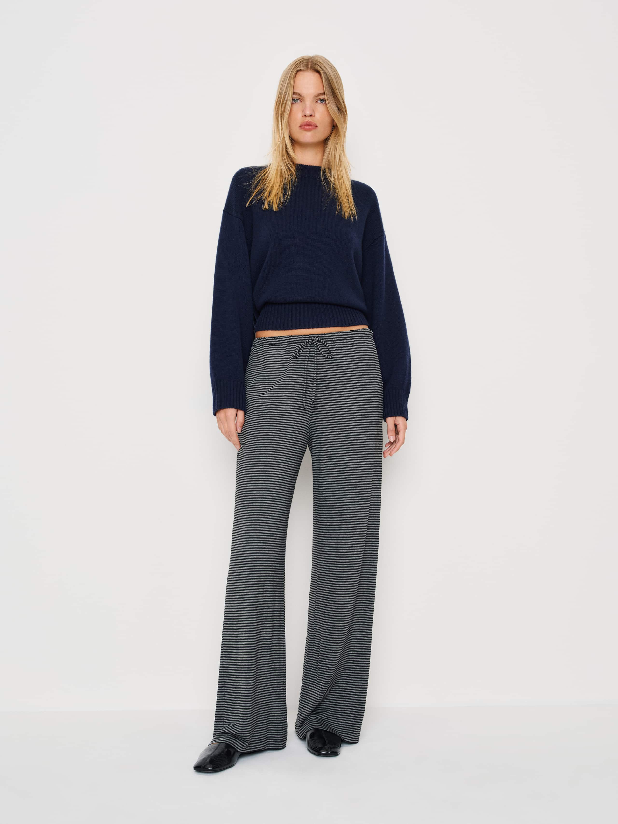 Reformation Olina Knit Pant In Blue