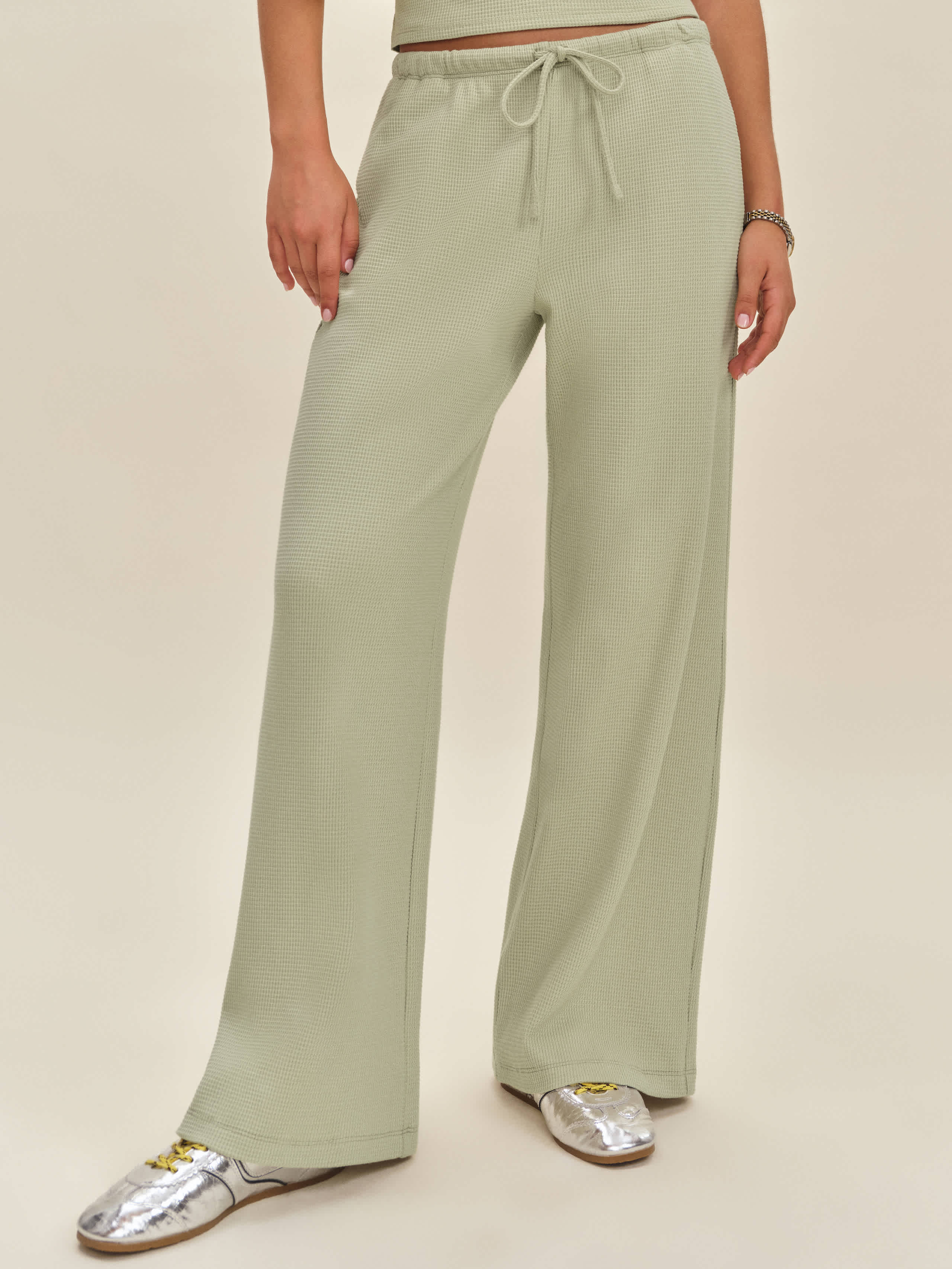 Reformation Olina Knit Pant In Green