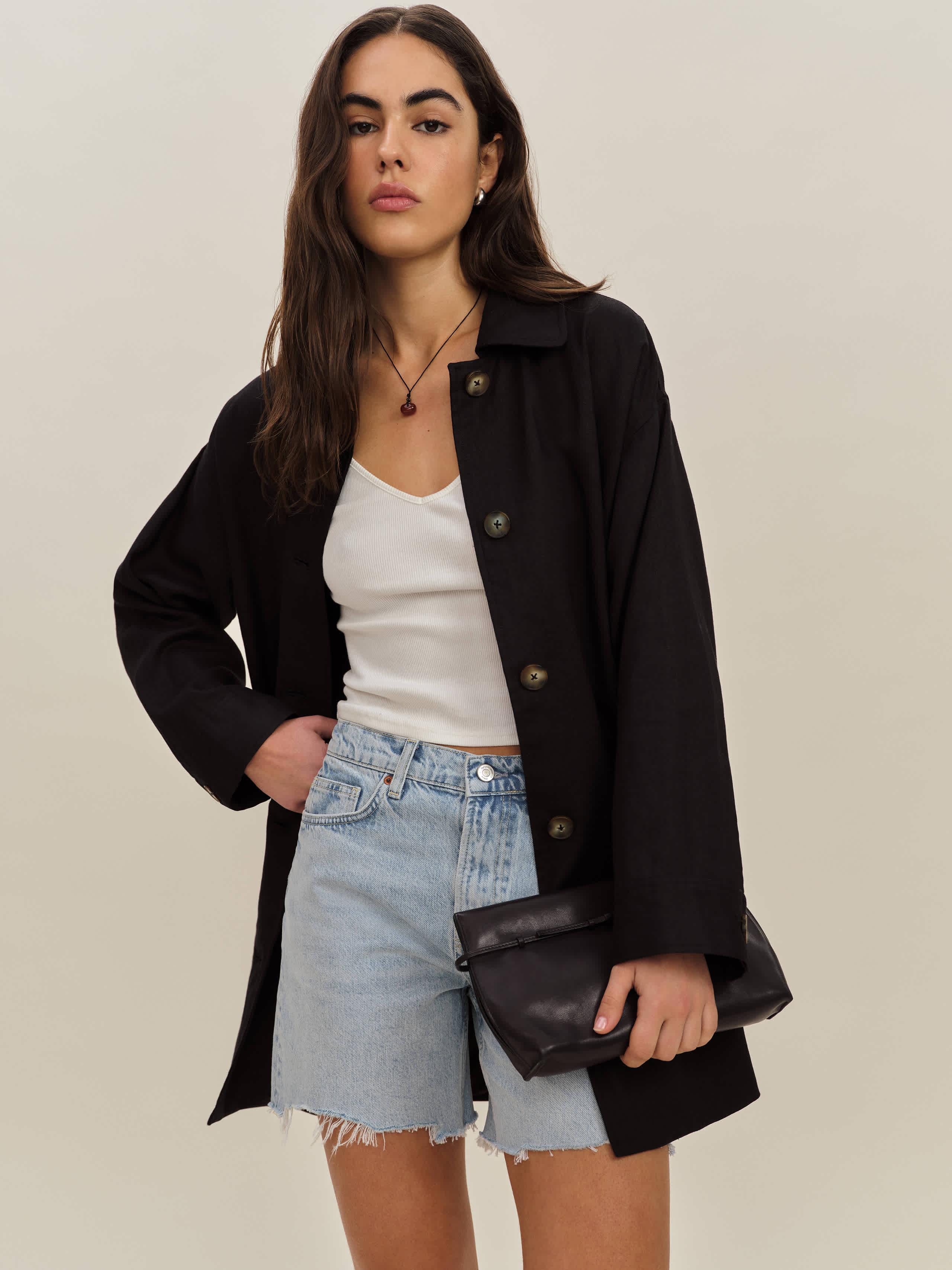 Reformation Irene Linen Jacket In Rouge