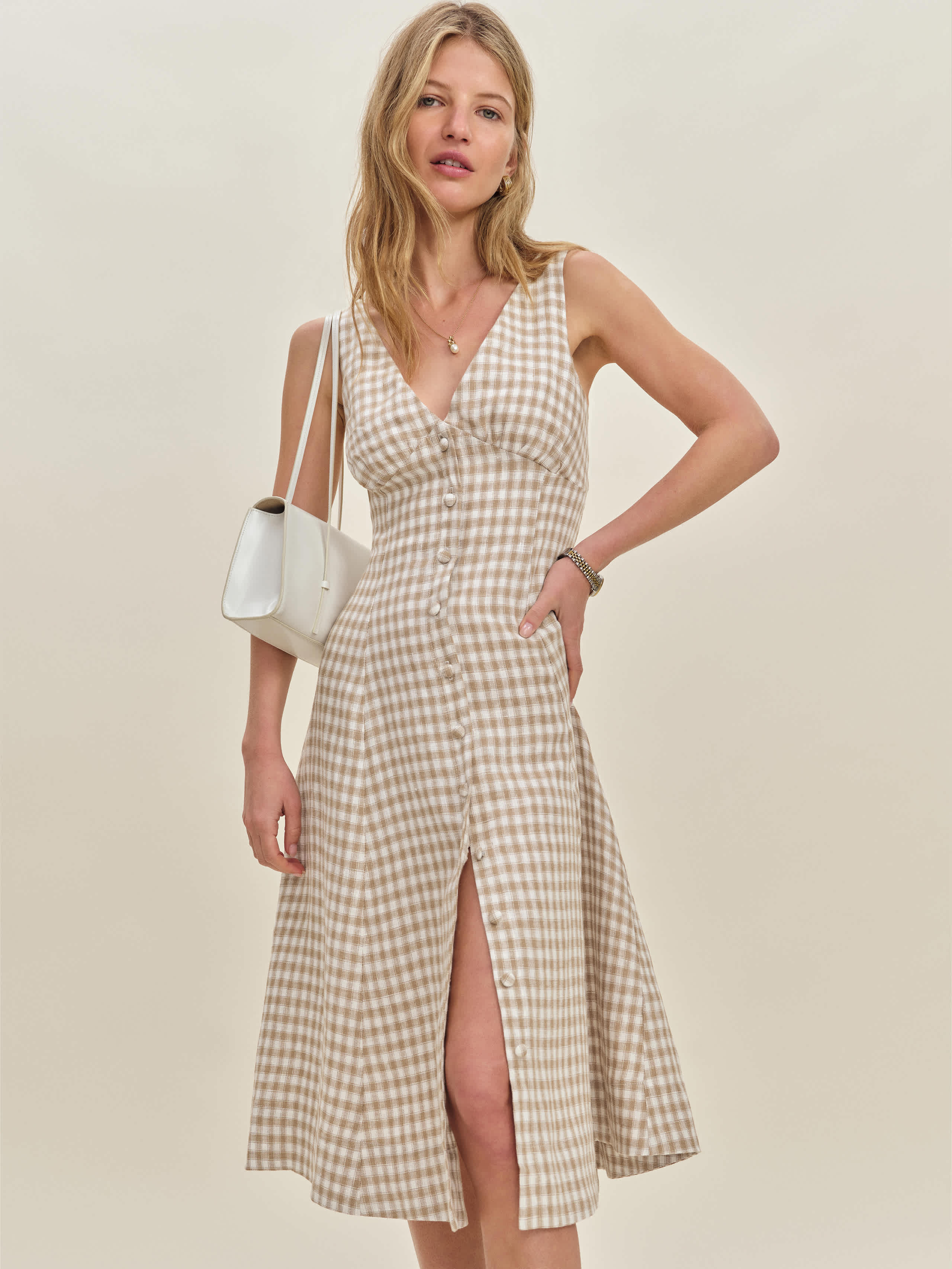 Reformation Sebastien Linen Dress
