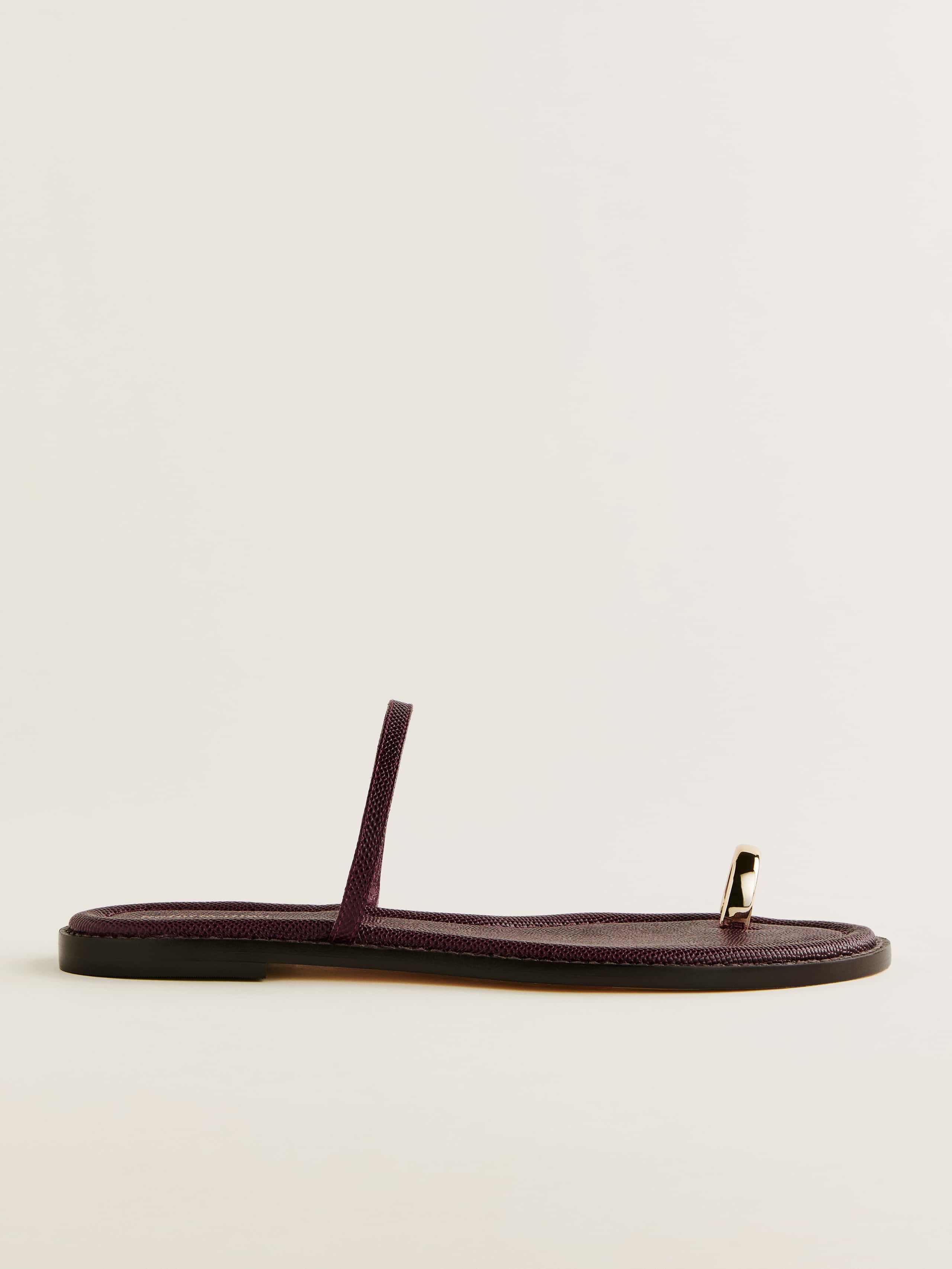 Reformation Cassandra Flat Sandal In Red