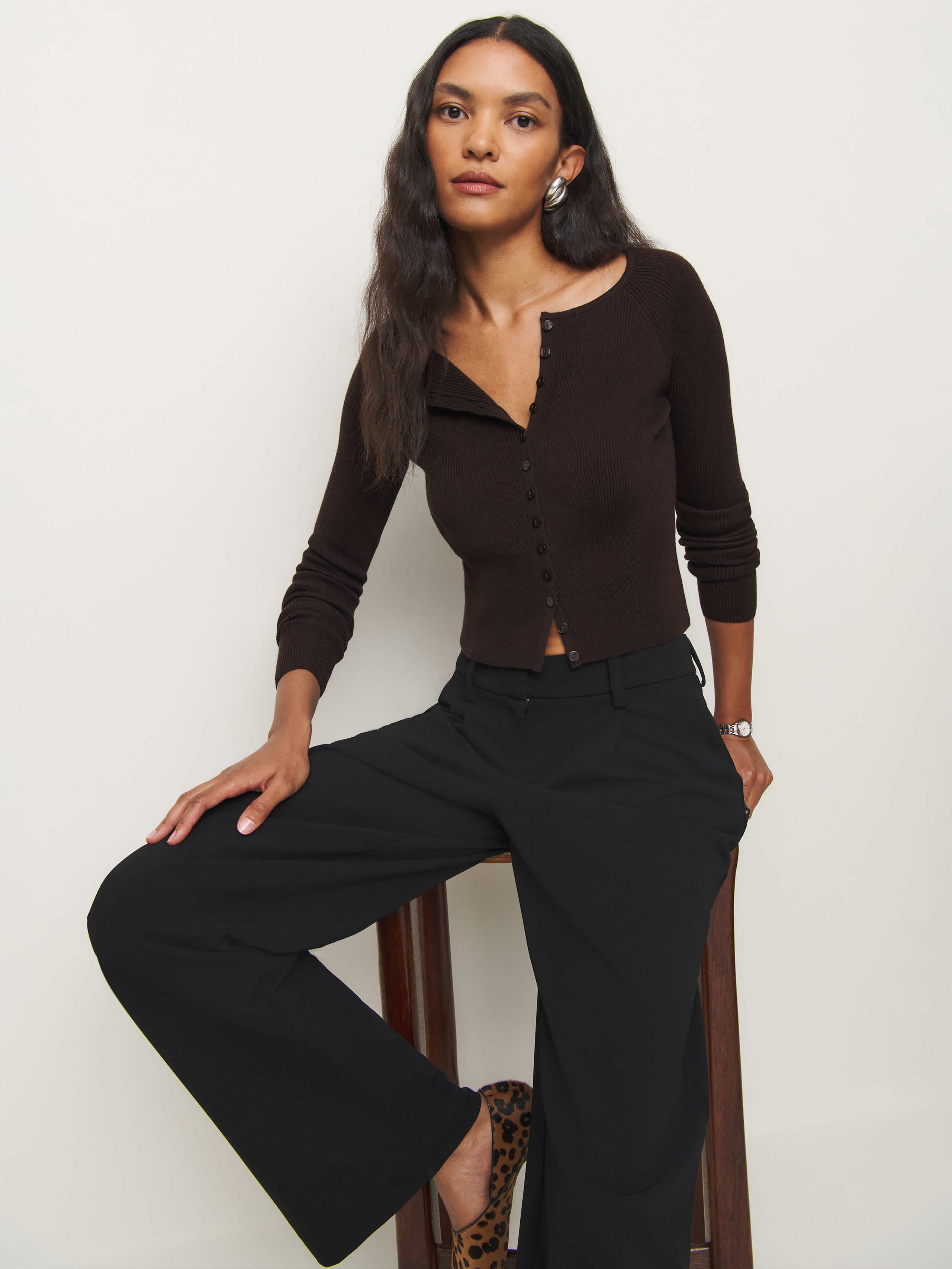 Clara Cashmere Crew Cardigan