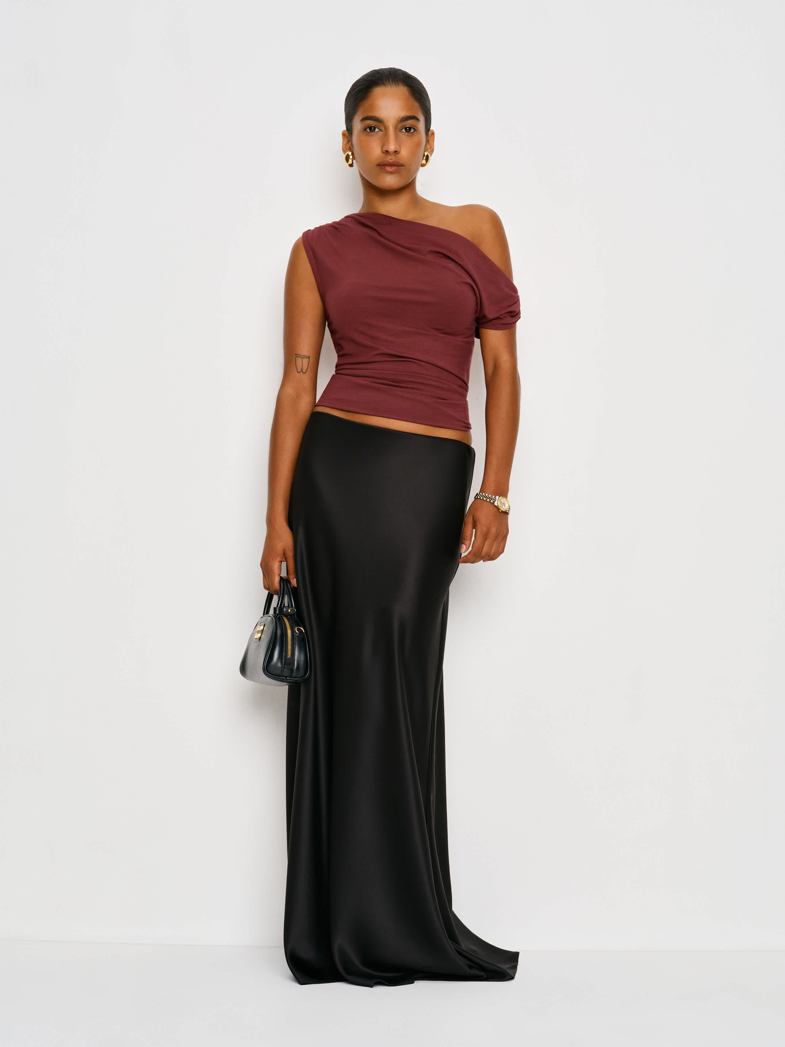Reformation Belle Knit Top In Brown