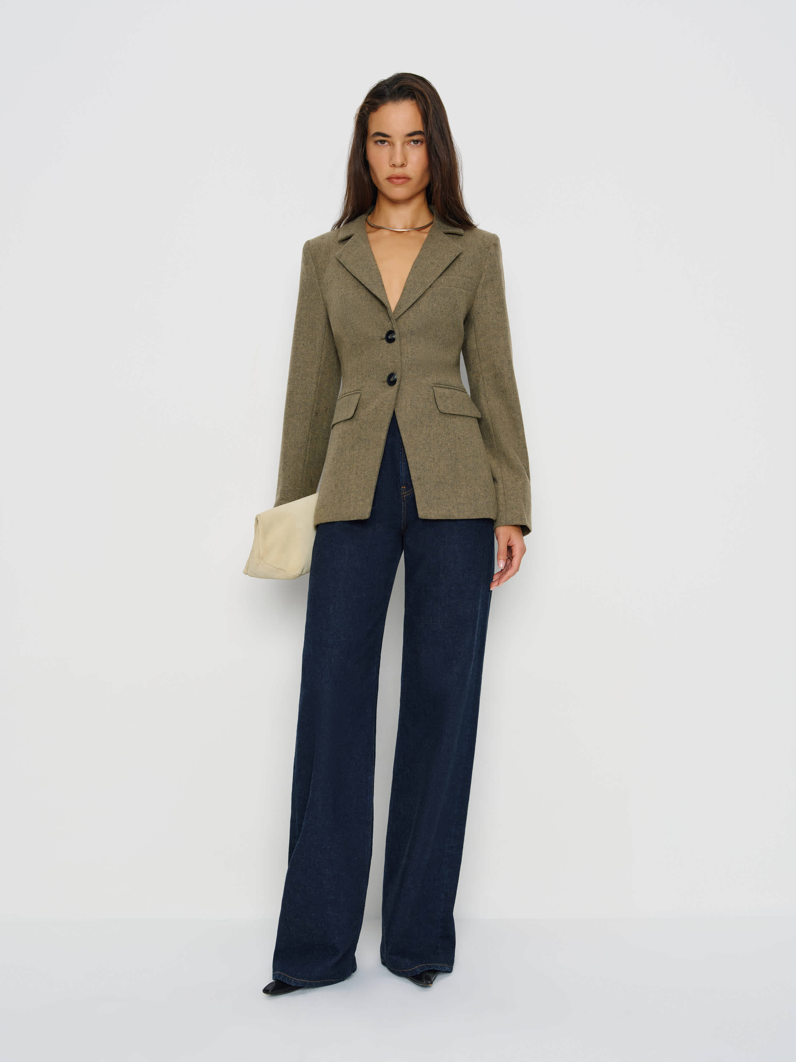 Reformation Bondi Blazer In Brown