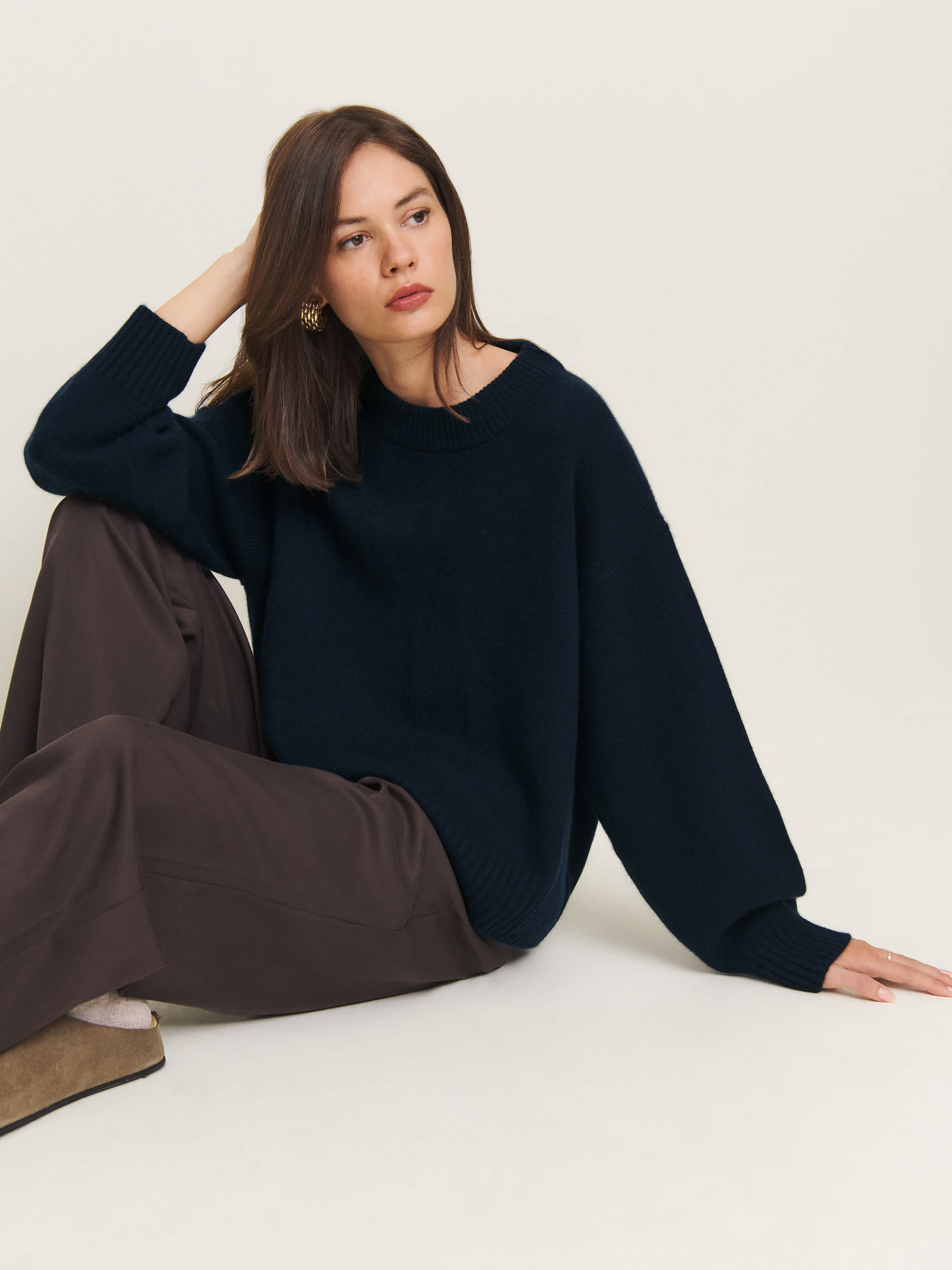Clara Cashmere Crew Cardigan