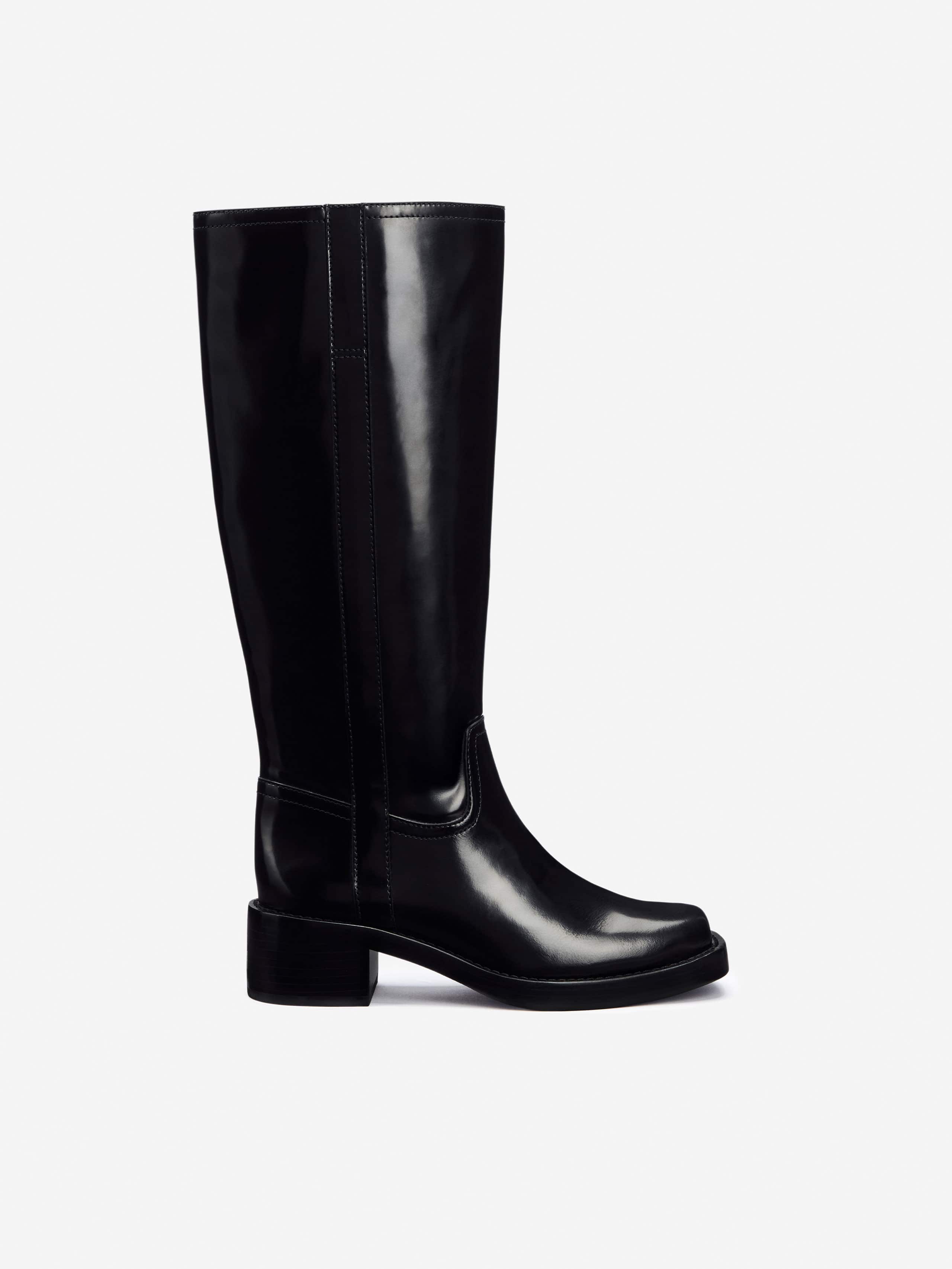 Reformation Frances Knee High Boot In Black