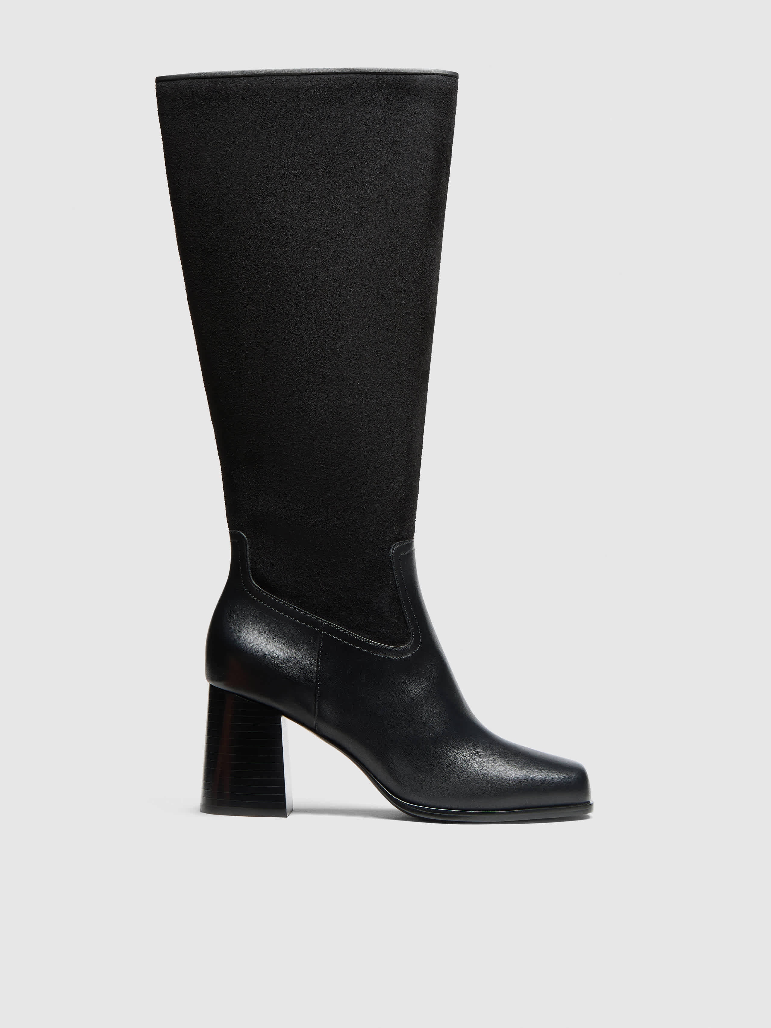 Reformation Frederique Knee High Boot In Black
