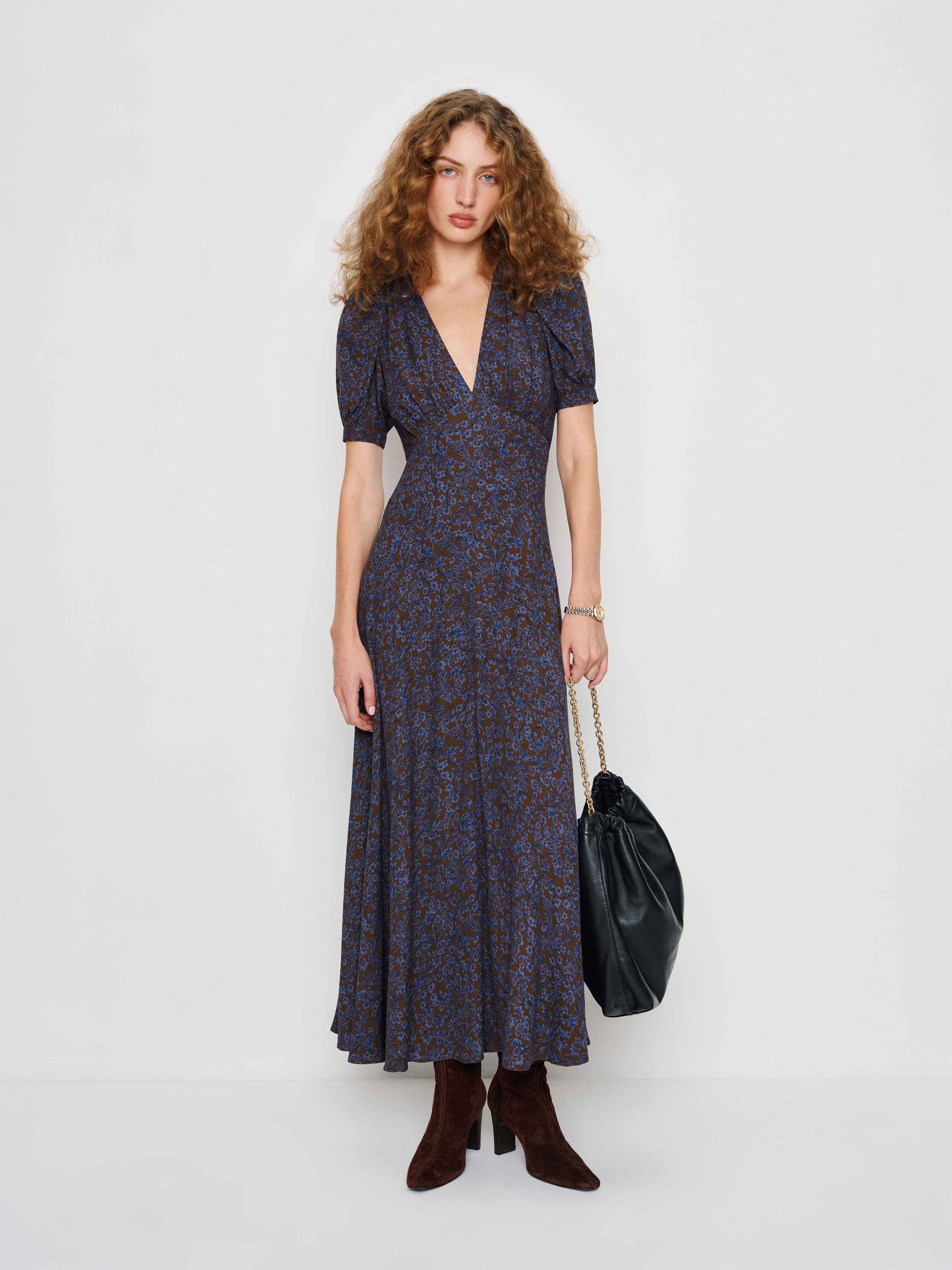 Reformation Naira Dress In Black