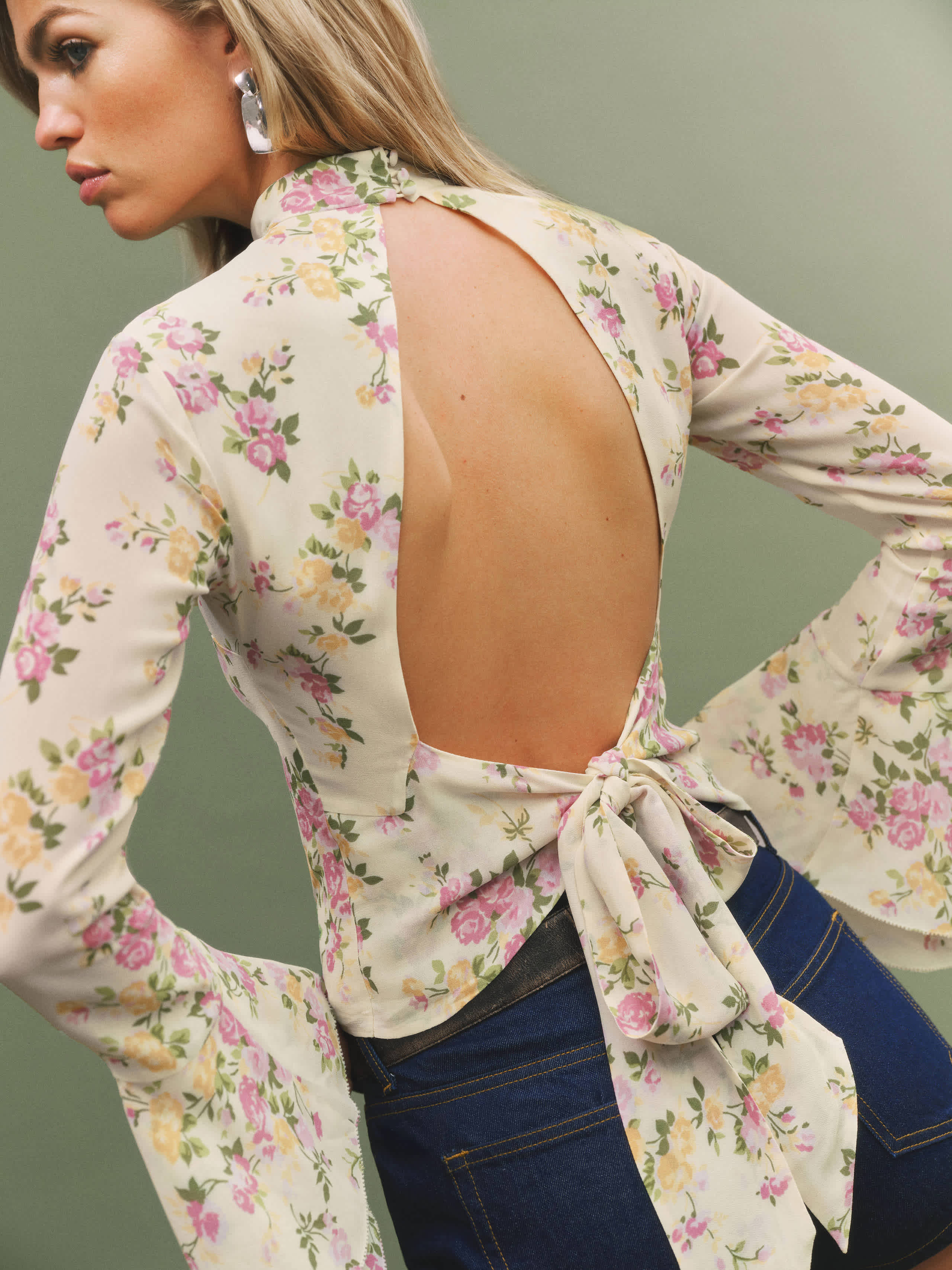 Shop Reformation Roxana Top In Ivory