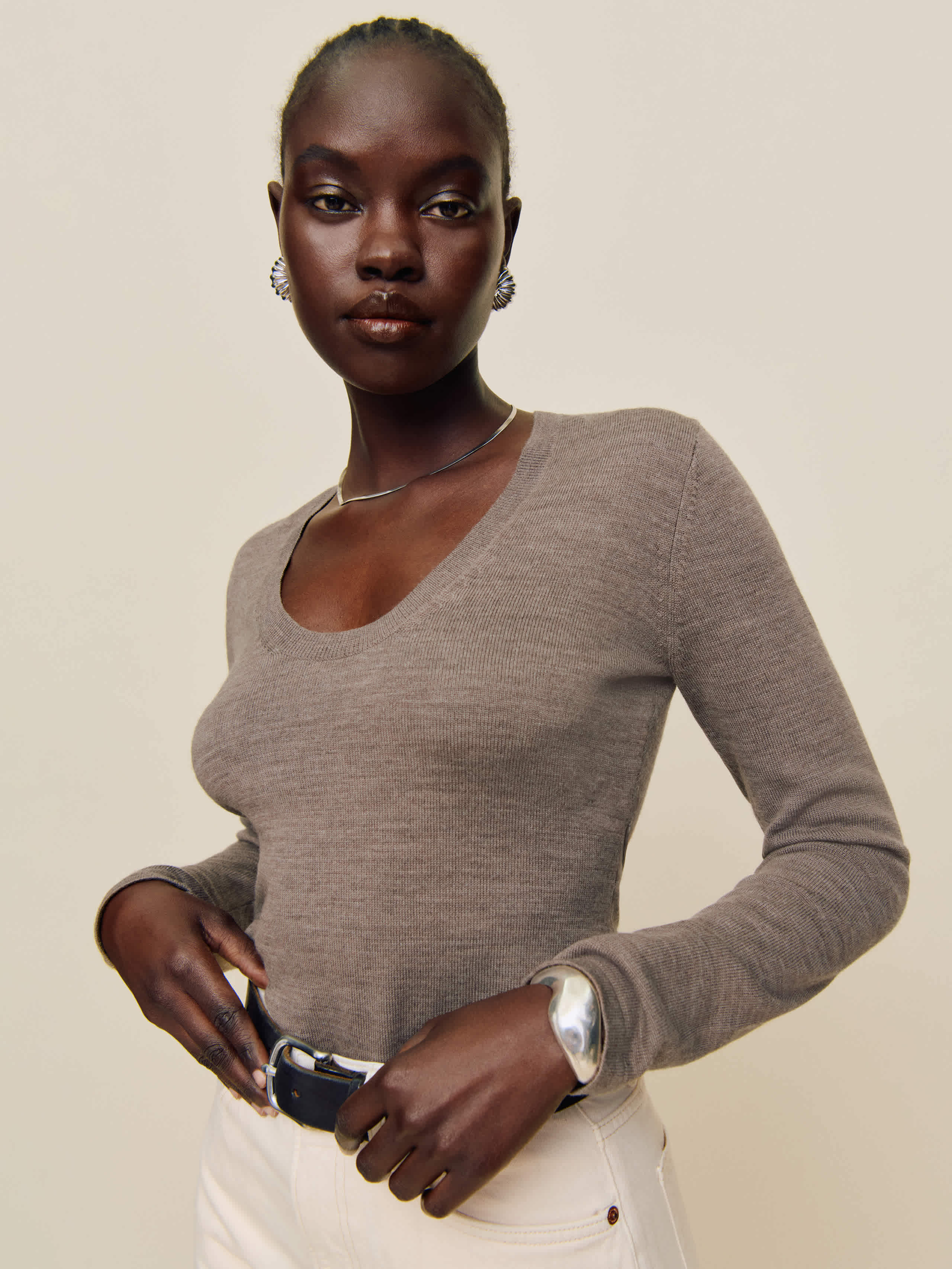 Clara Cashmere Crew Cardigan