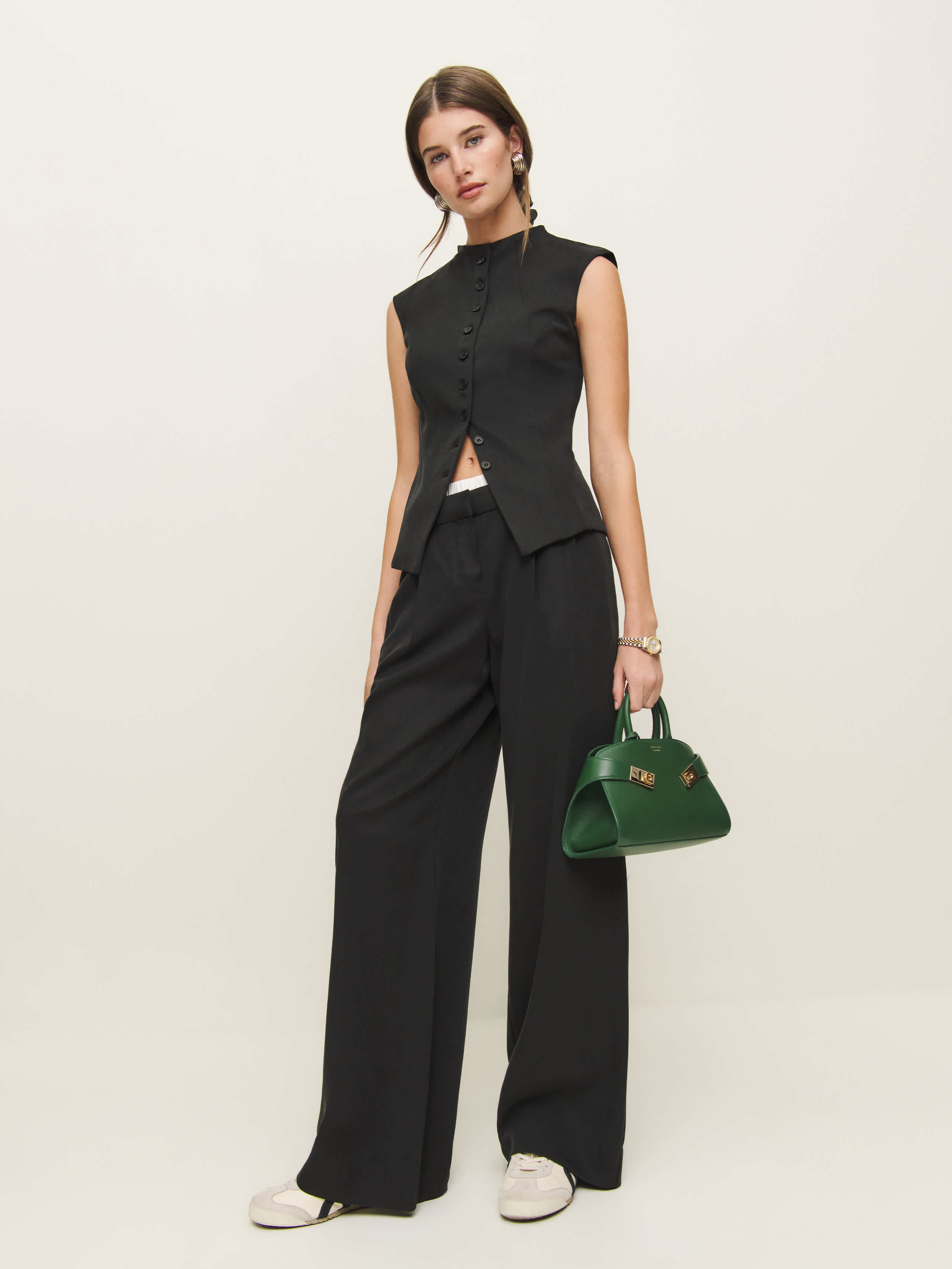 Vida Low Rise Linen Pant