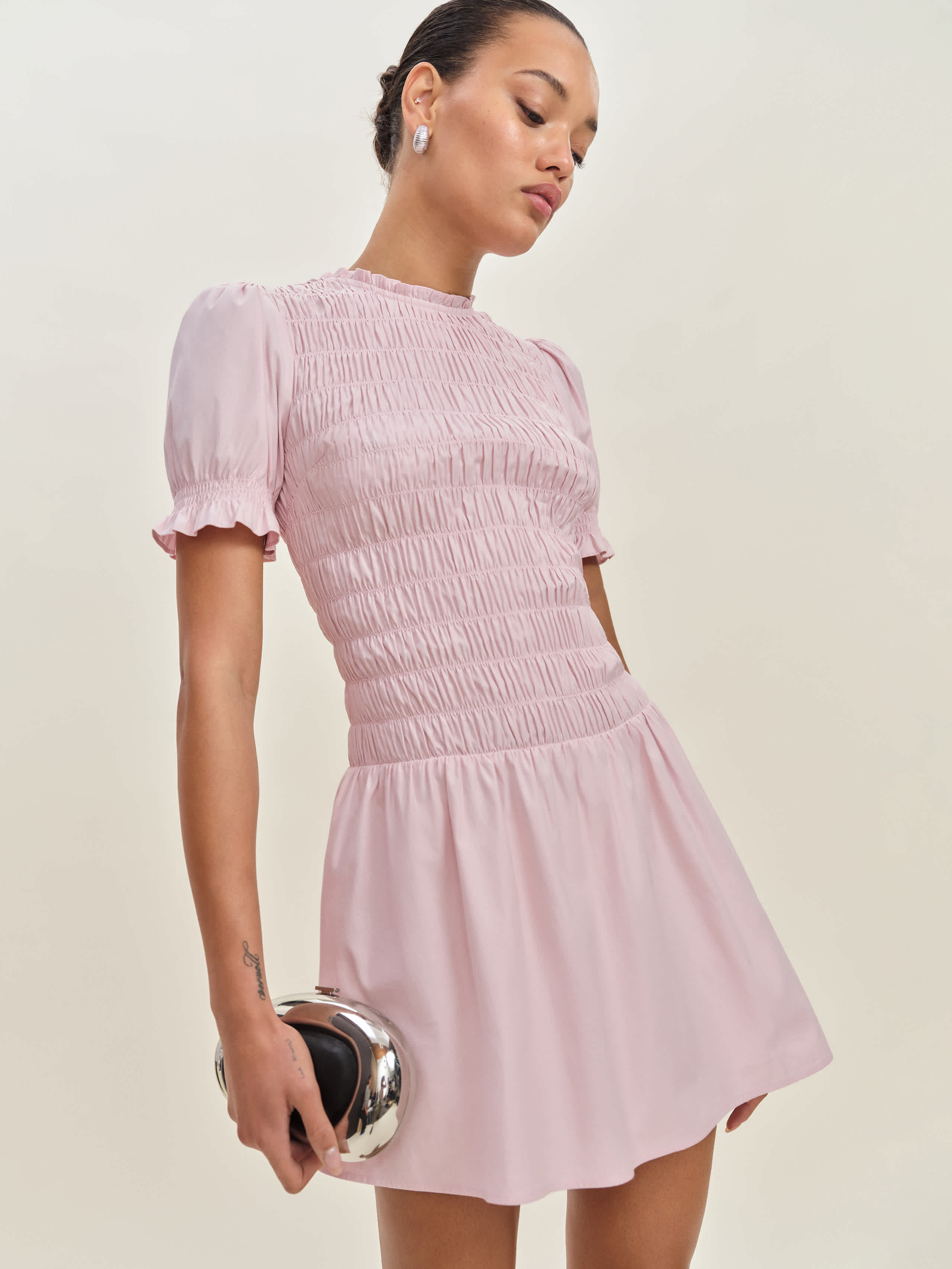 Reformation Leannah Dress In Rose