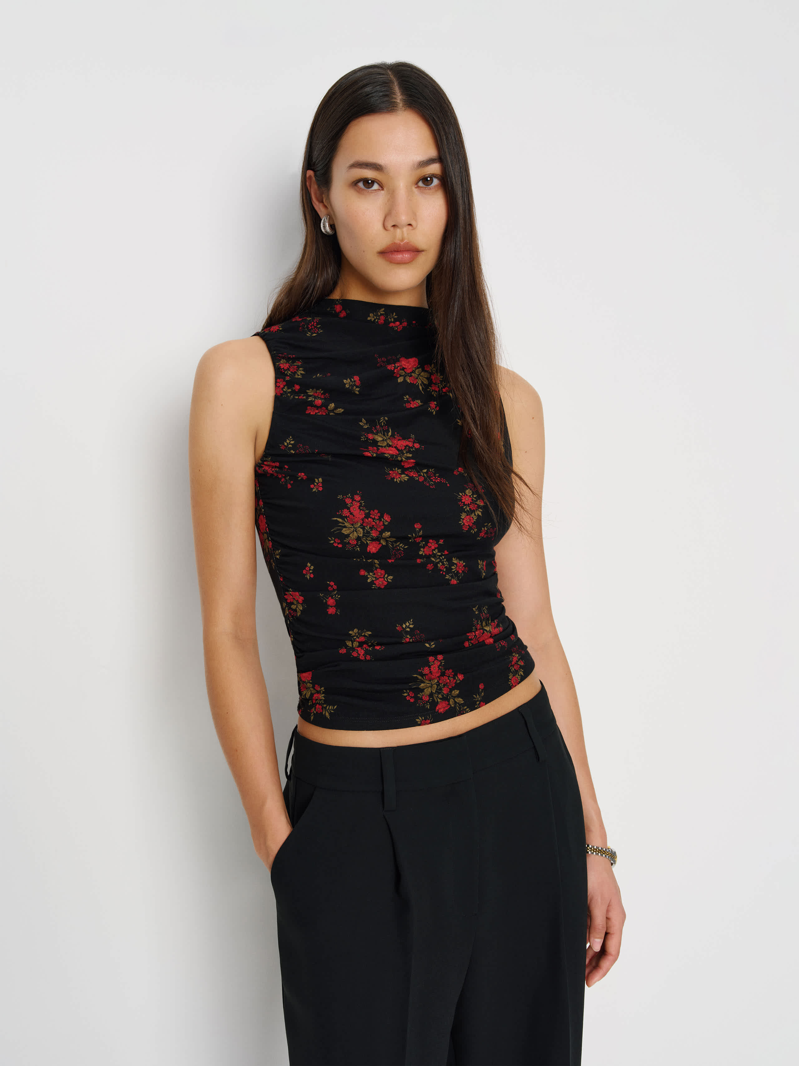 Reformation Marlo Knit Top In Red