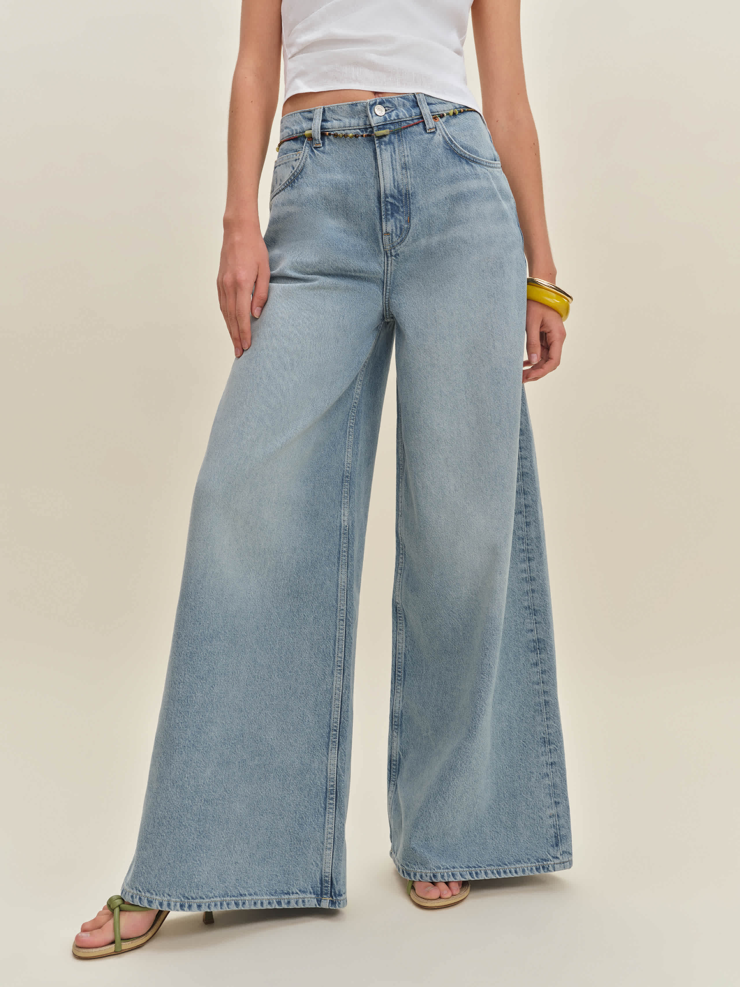Reformation Jean Large À Taille Haute Addyson