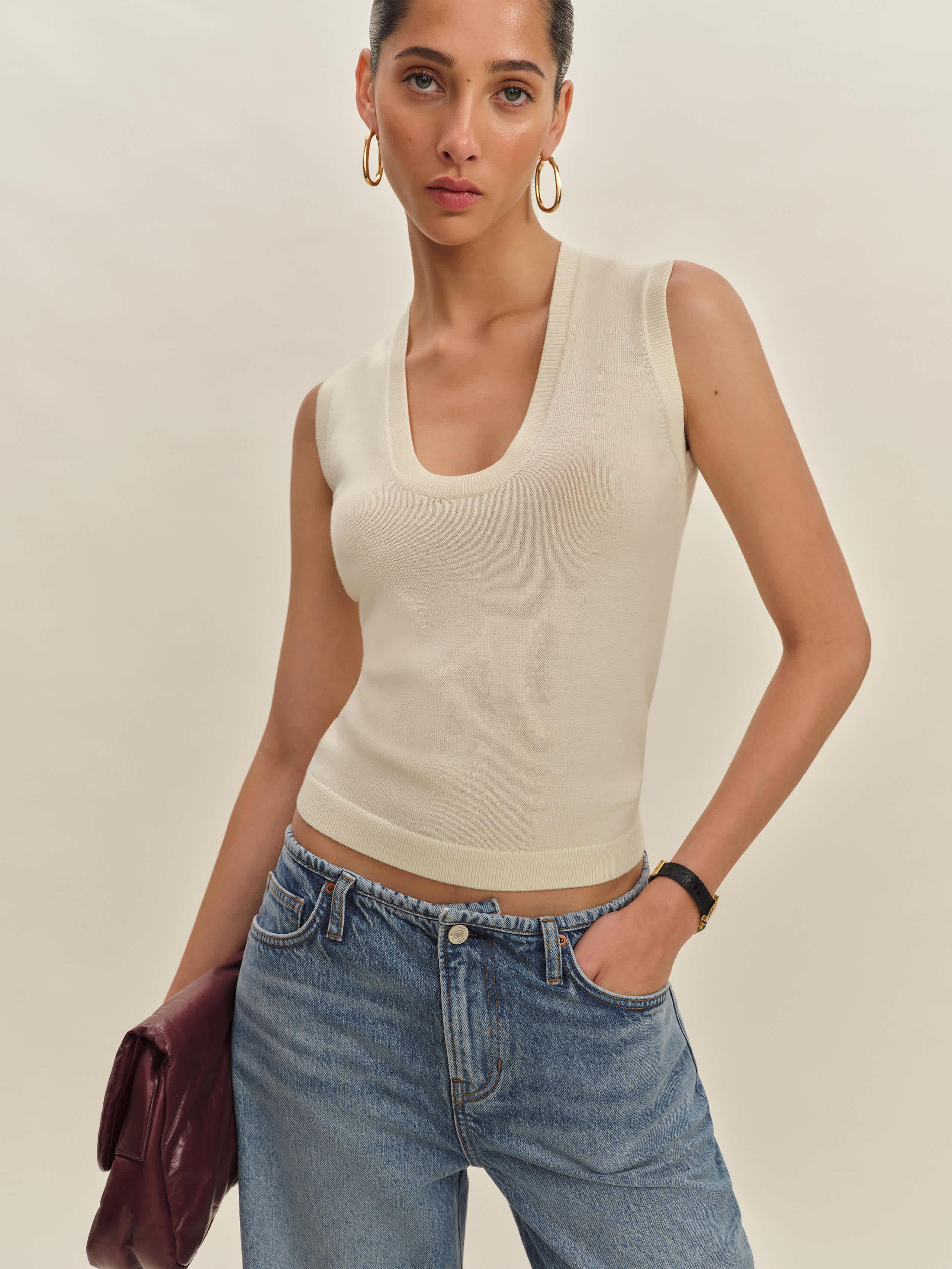 Reformation Marta Regenerative Merino Sweater Tank