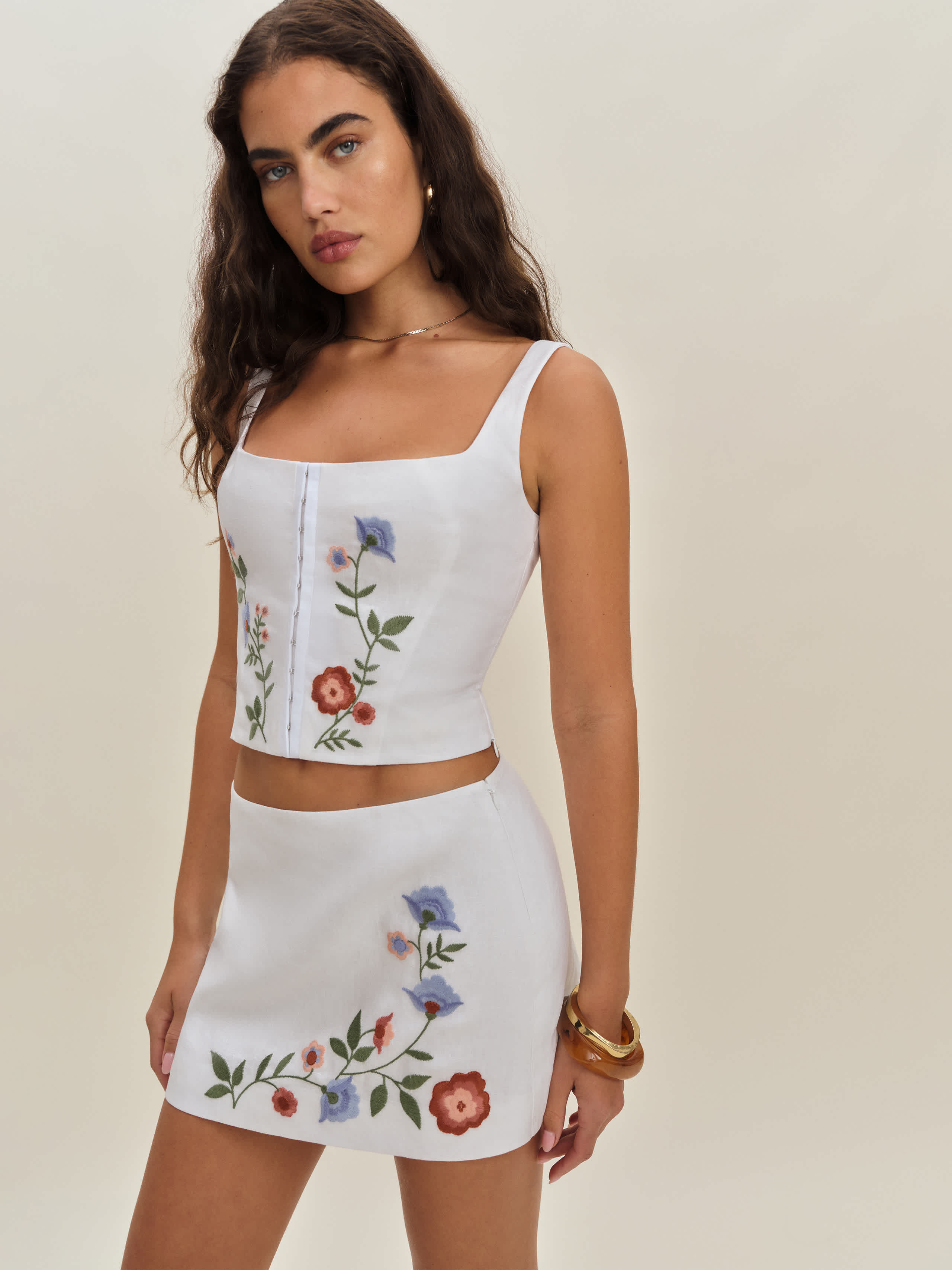Reformation Ren Linen Skirt