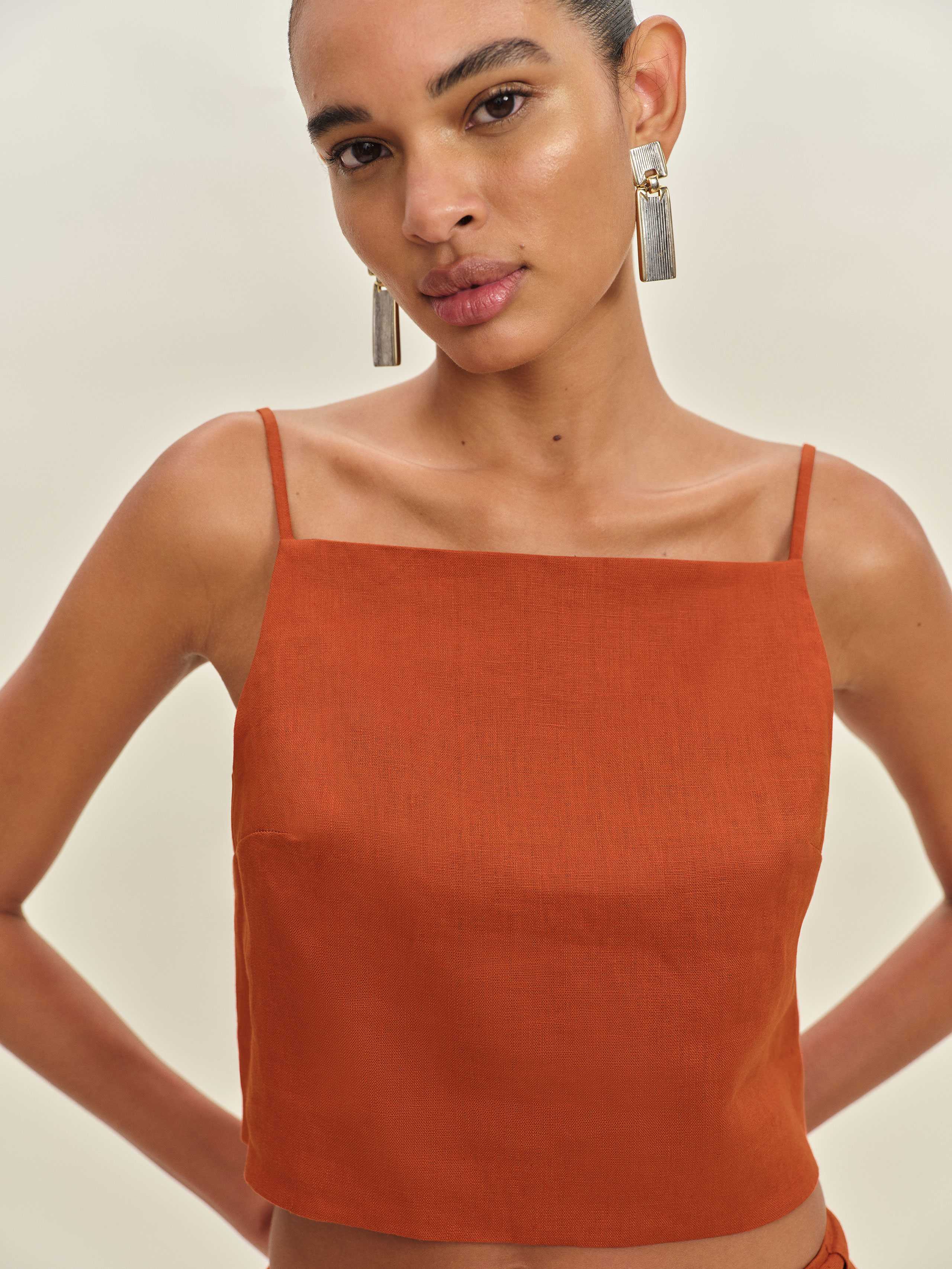 Reformation Kerri Linen Top