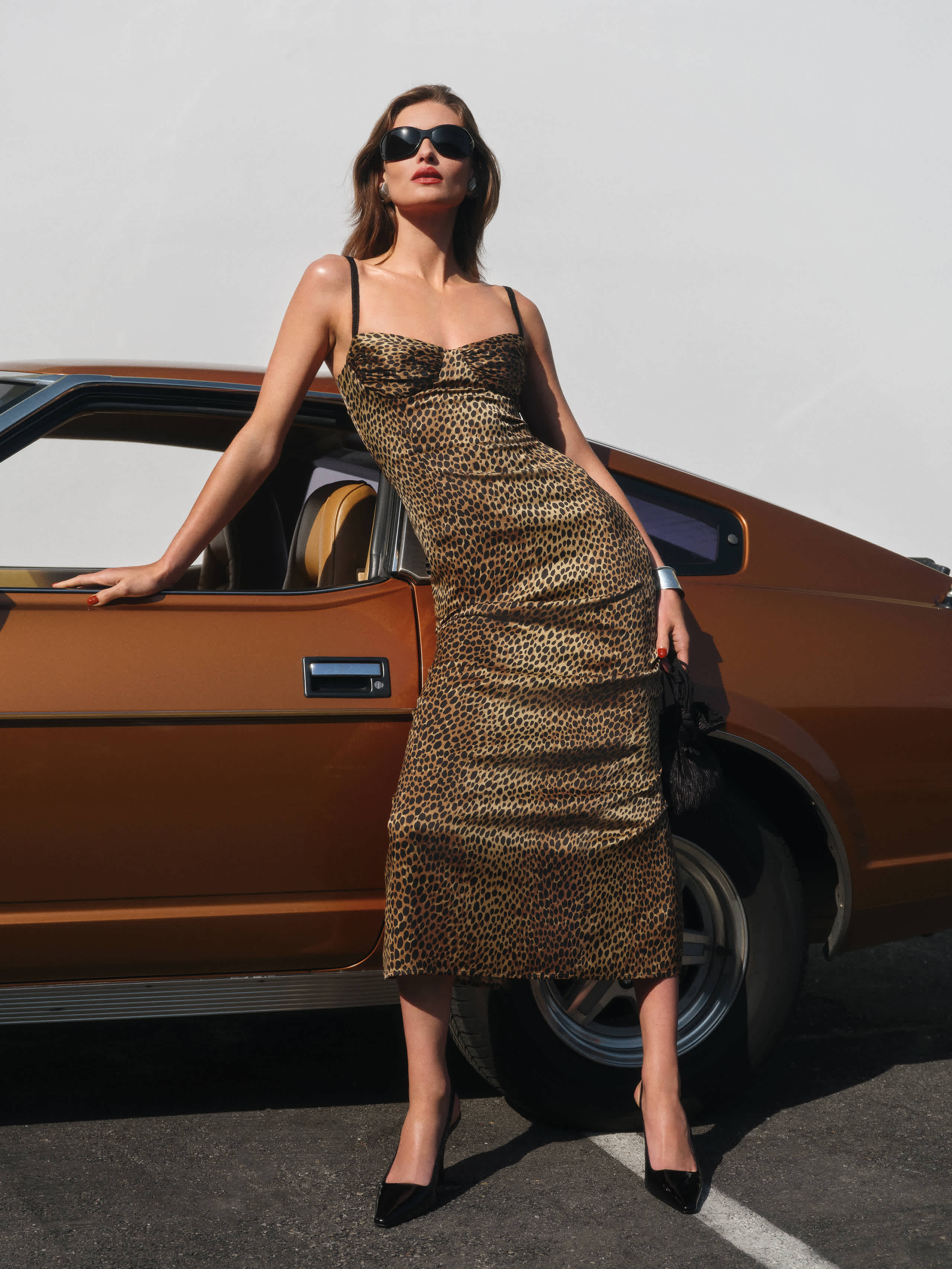 Reformation Stormi Satin Dress In Catnip