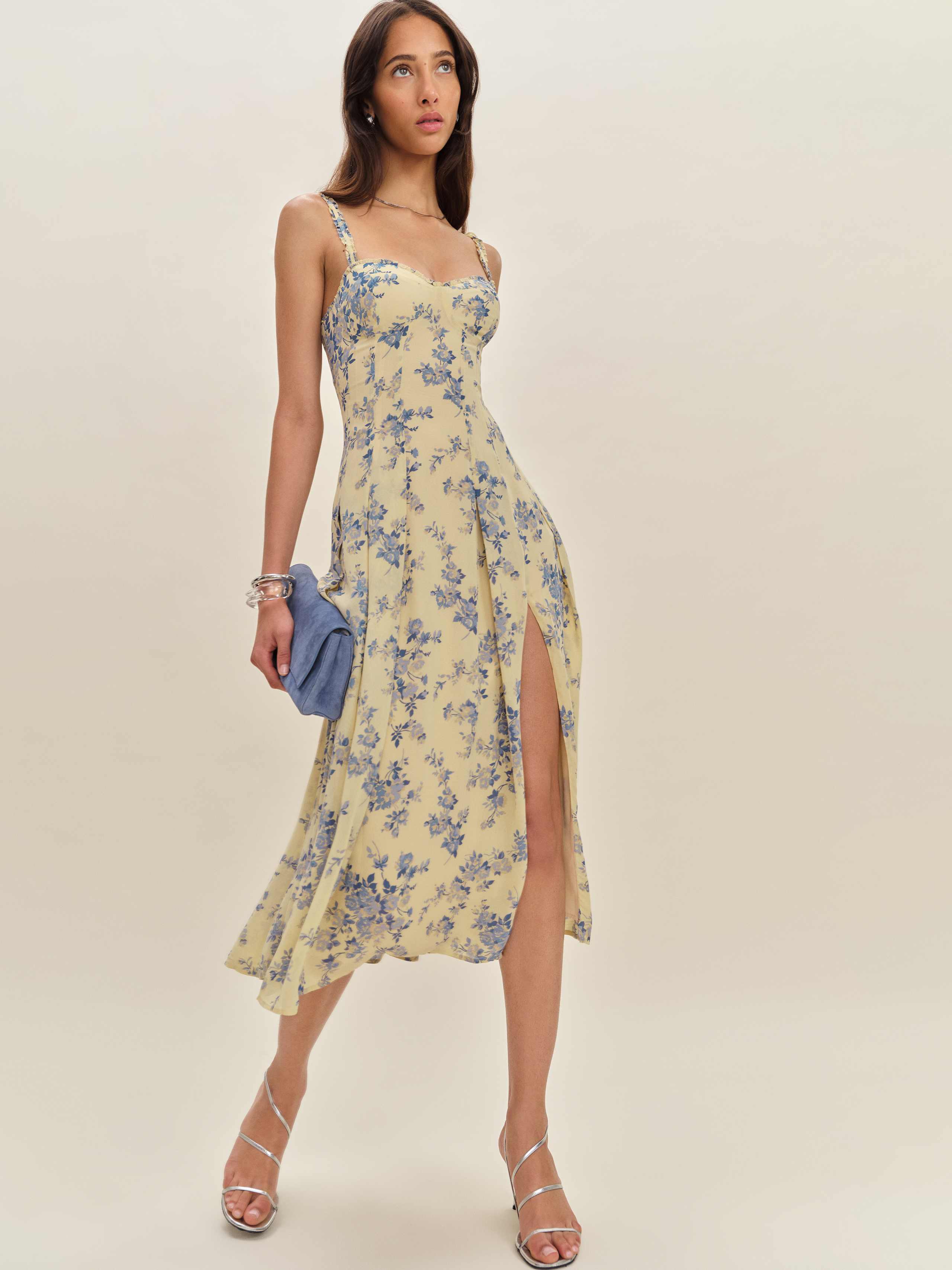 Reformation Katara Dress In Yellow