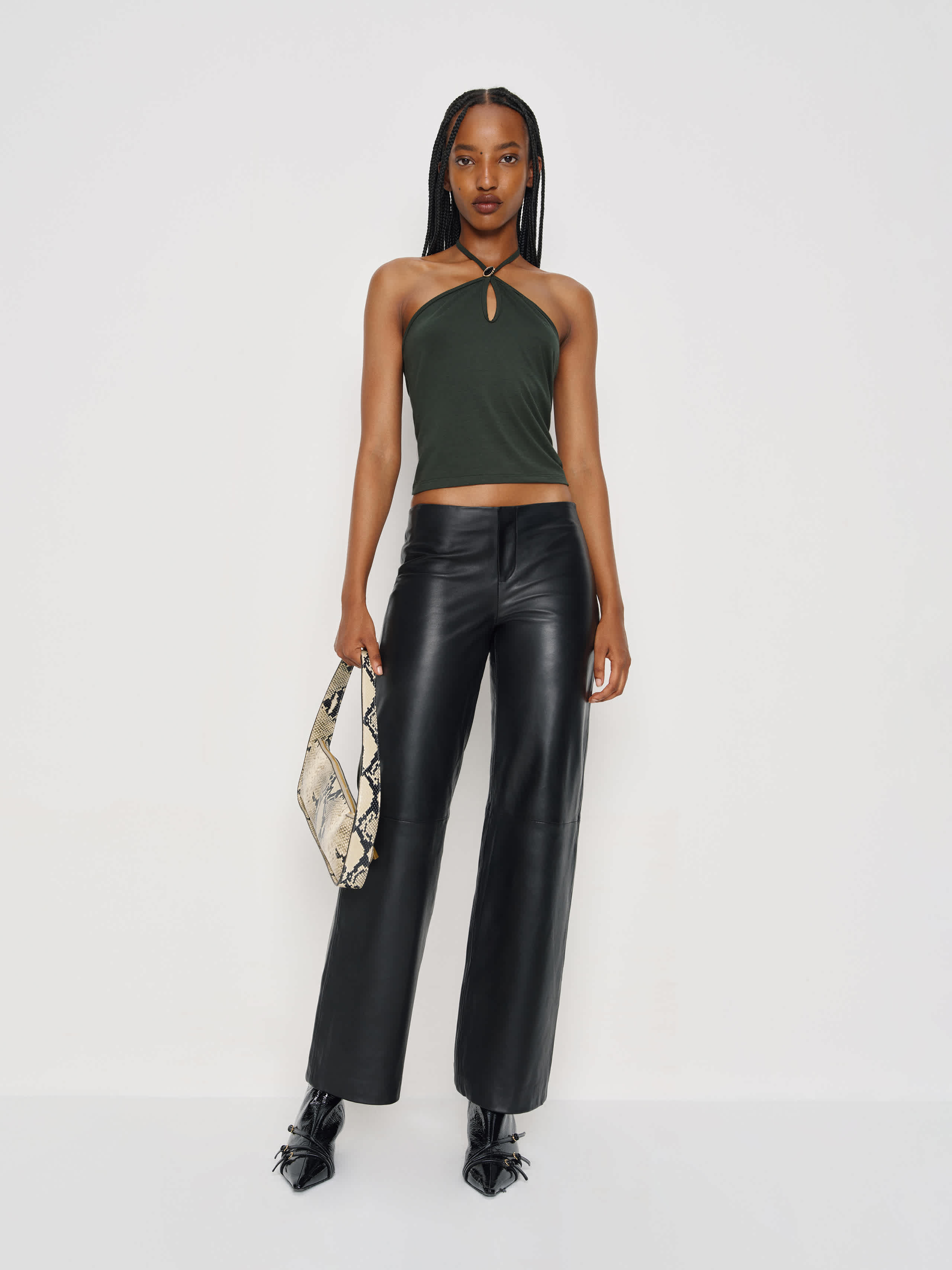 Reformation Juniper Knit Top In Green