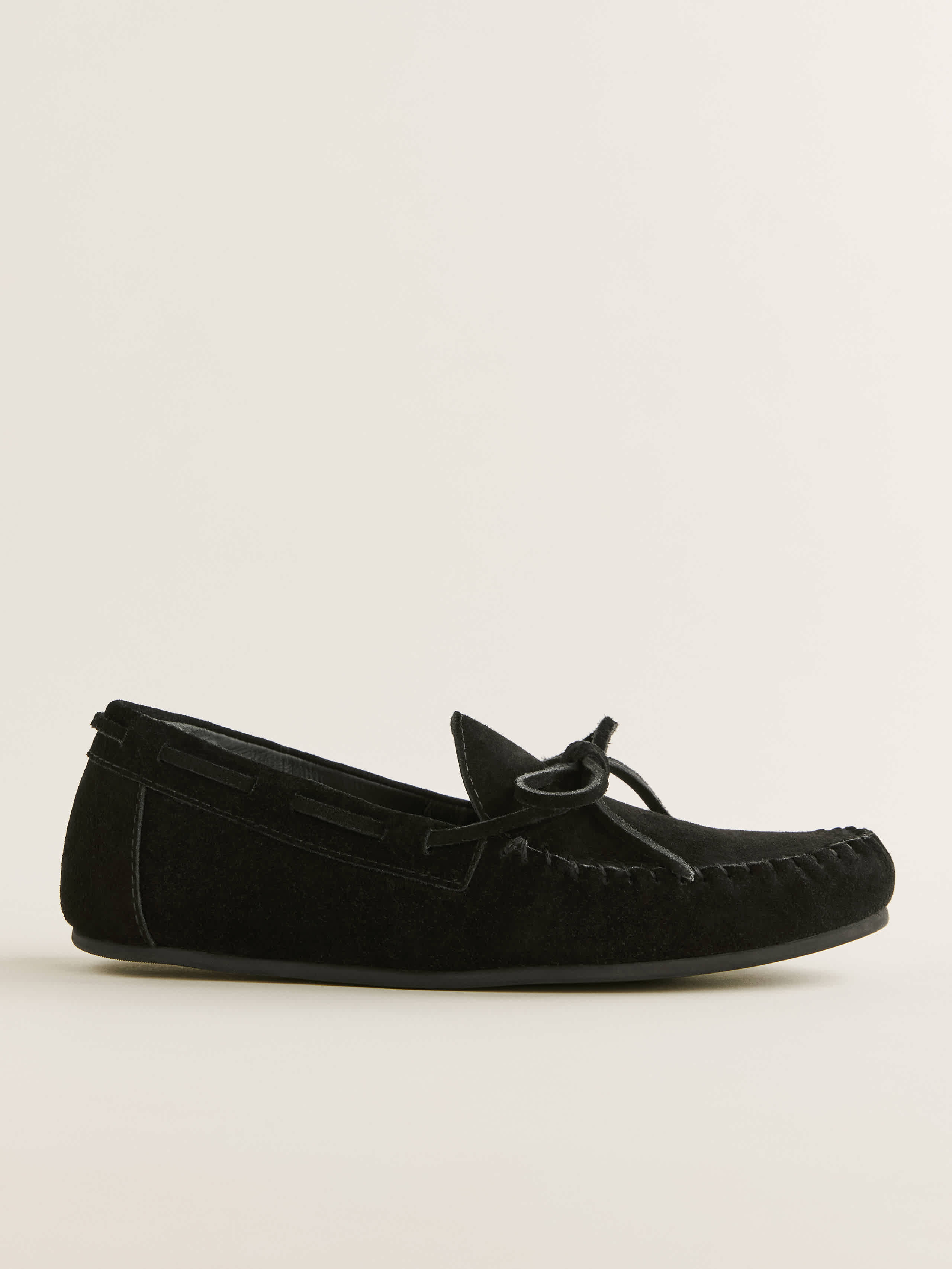 Reformation Annette Loafer In Black Suede