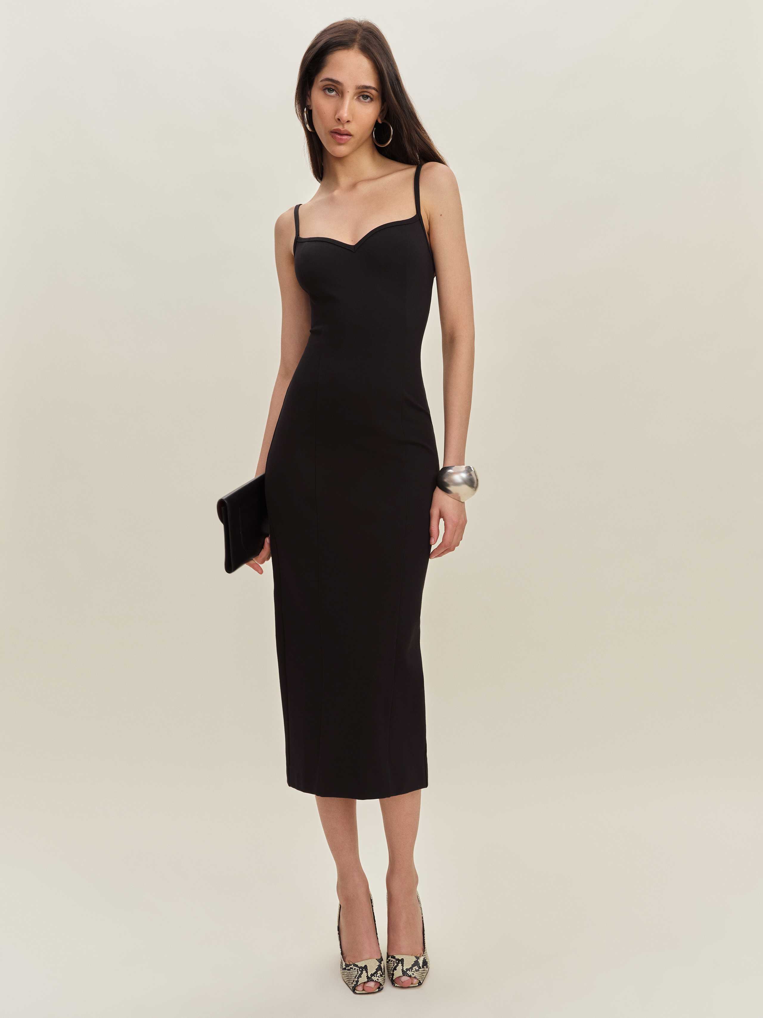 Reformation Remi Knit Dress In Black