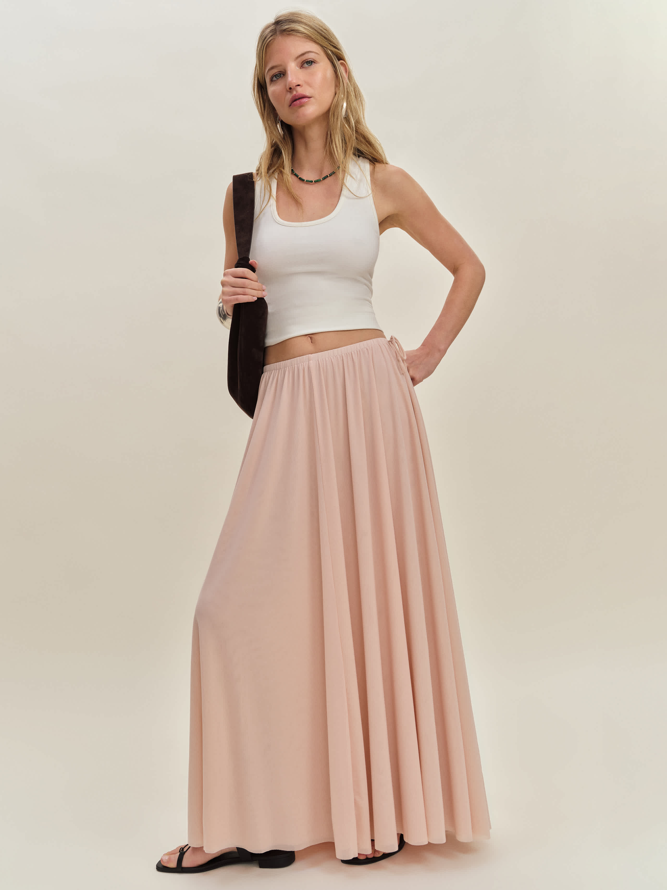 Reformation Brooks Sheer Knit Skirt