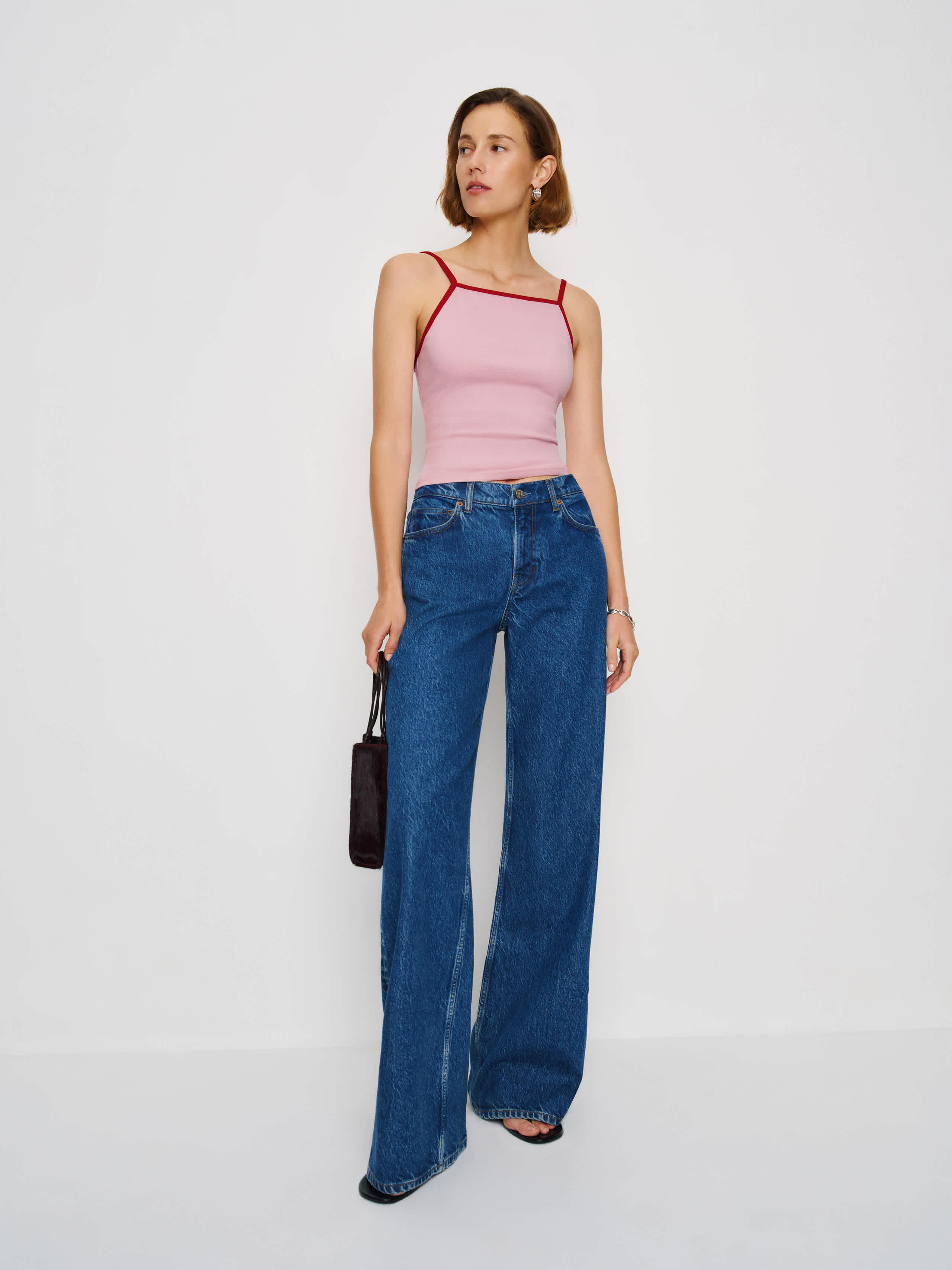 Reformation Arnie Tank In Pink