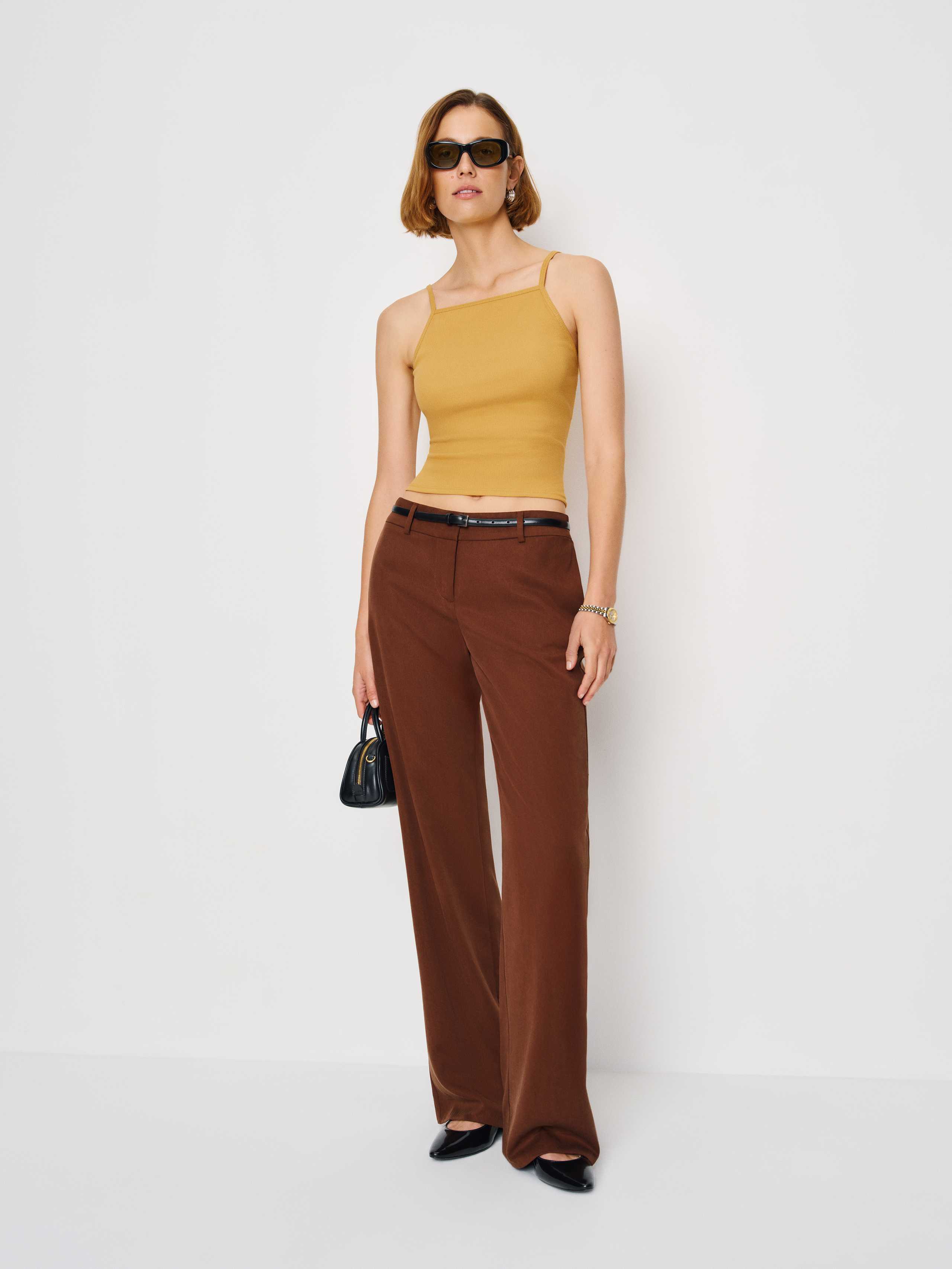 Reformation Arnie Tank In Brown