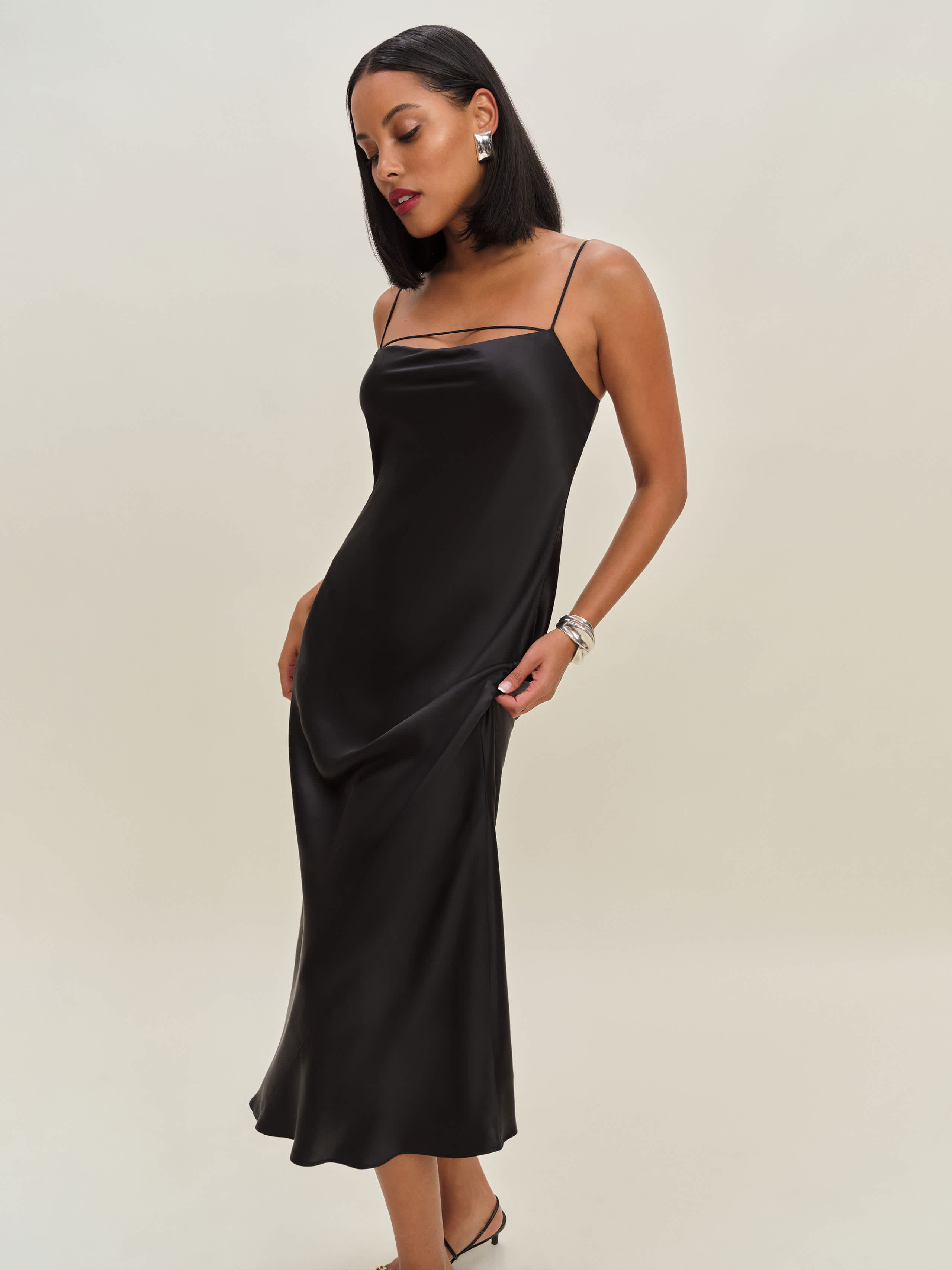 Reformation Robe En Soie Cardi