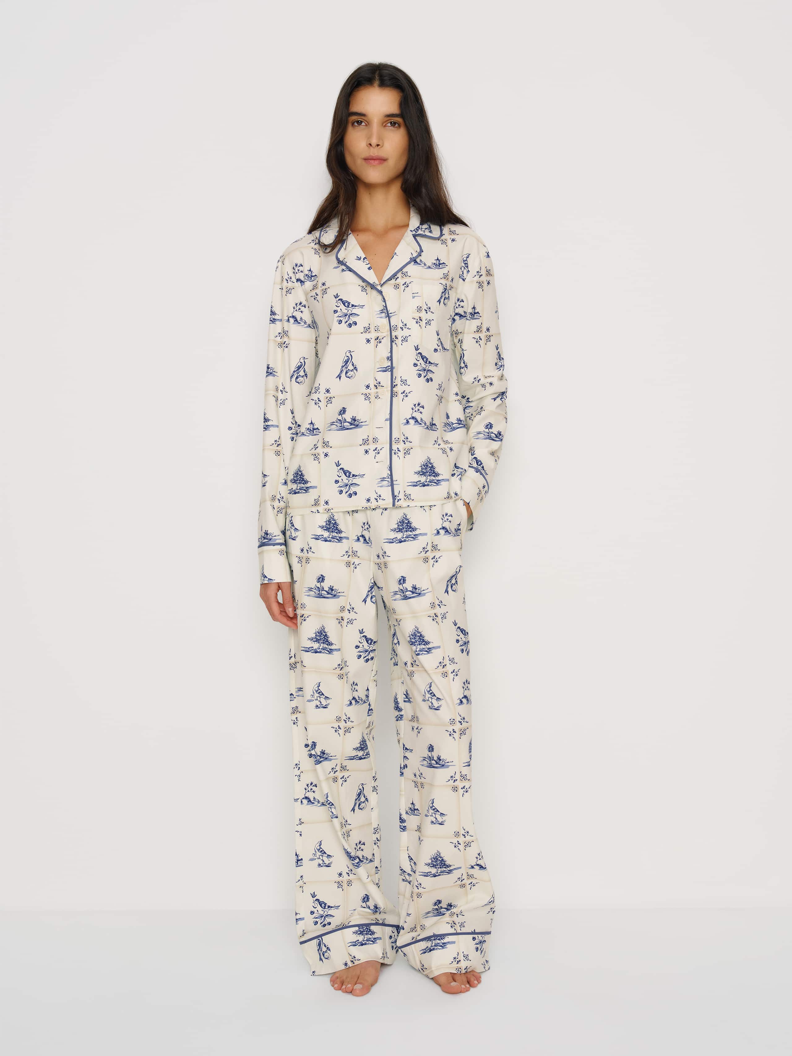 Reformation Coco Pajama Set In White