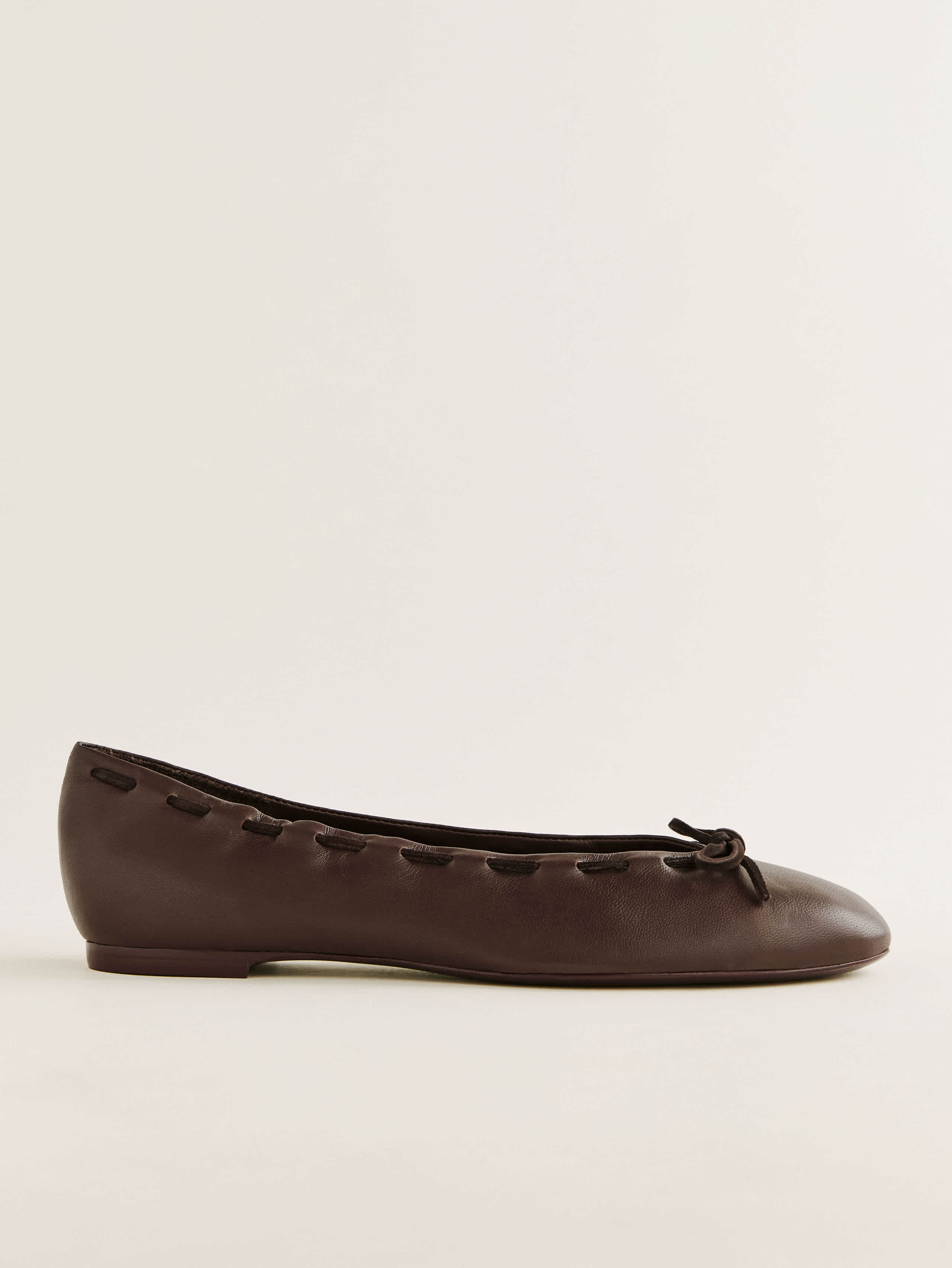 Reformation Suzanne Ballet Flat In Marron
