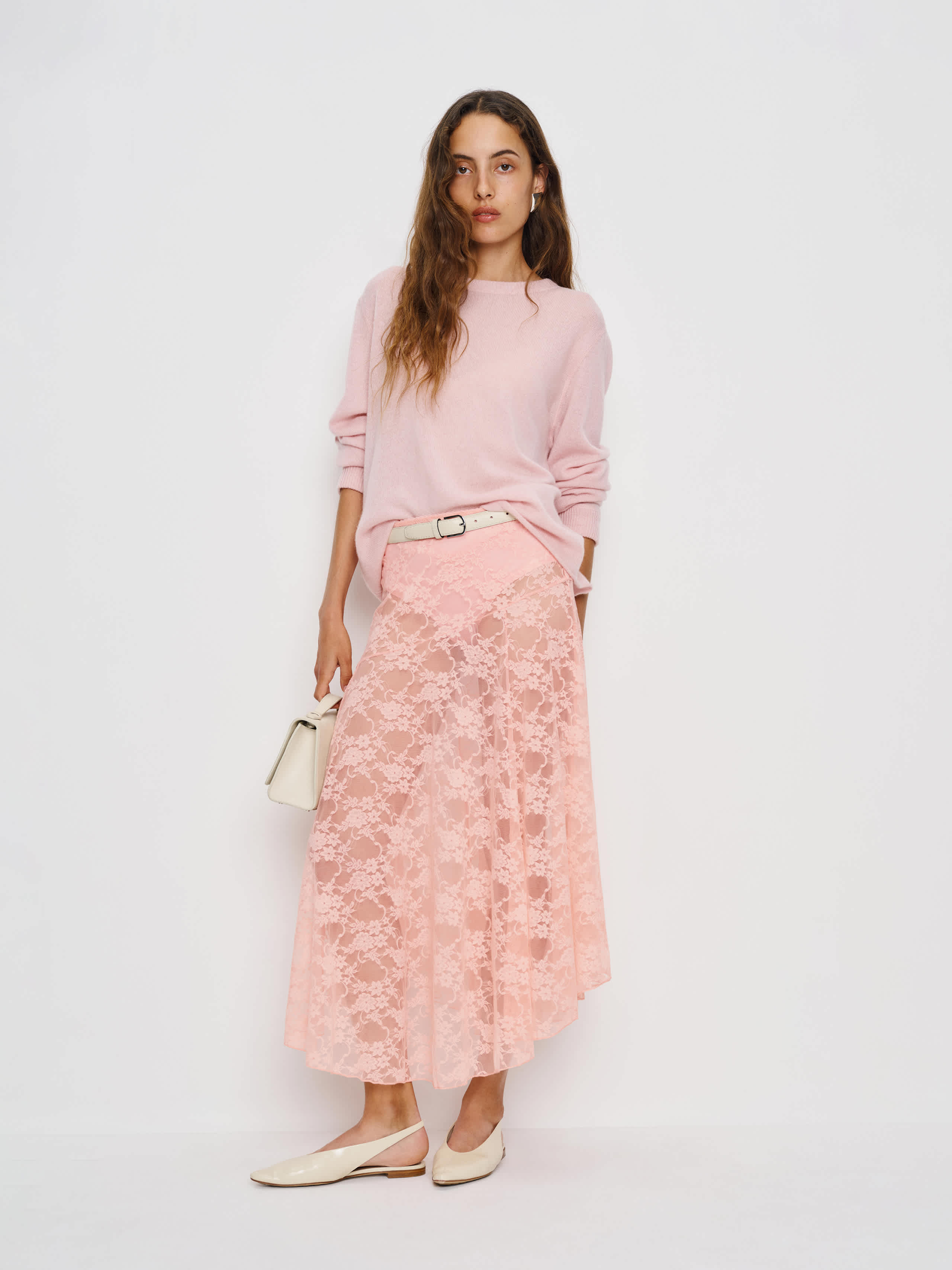 Reformation Mirabelle Knit Skirt In Pink
