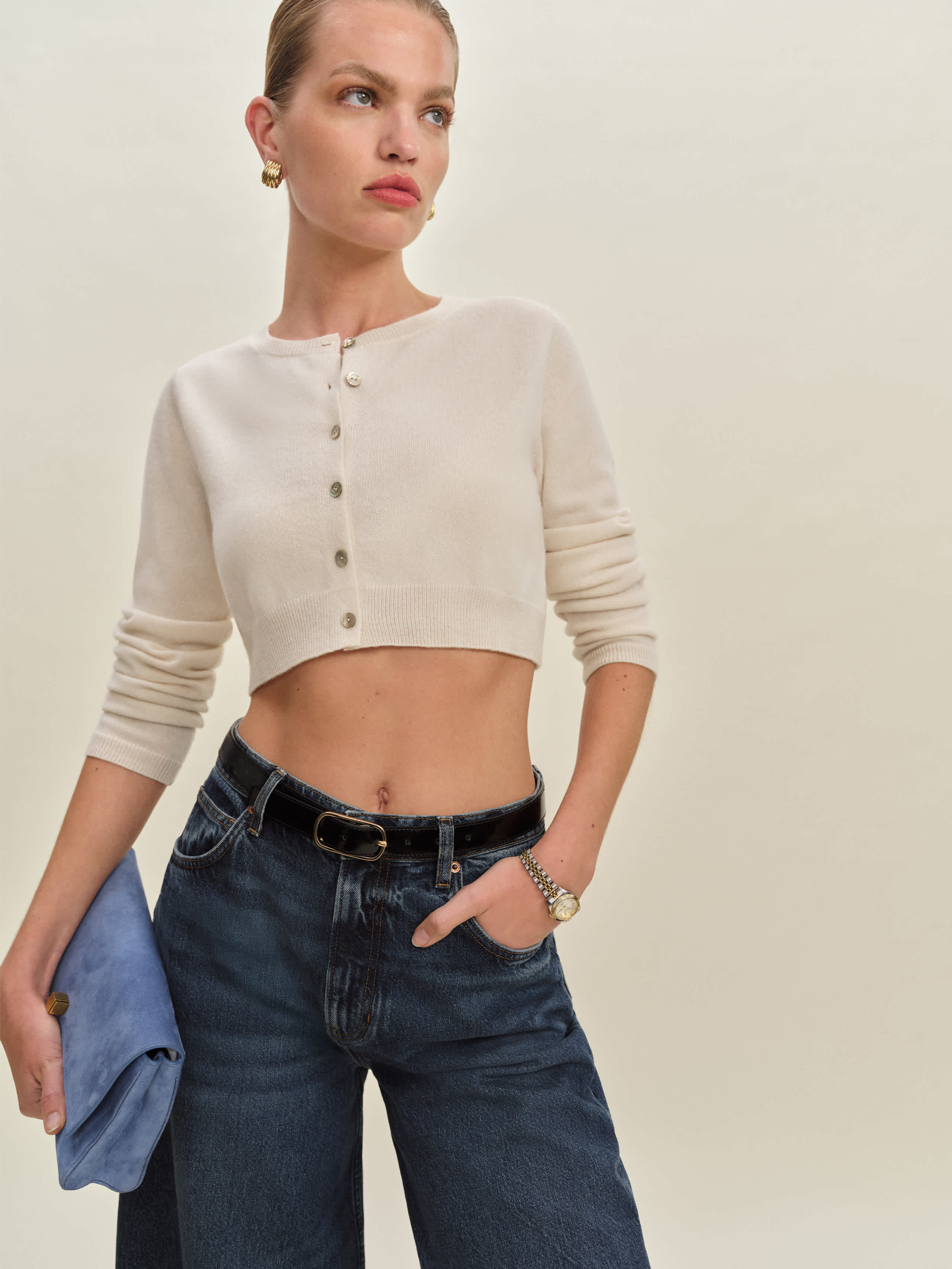 Reformation Cardigan Ras-du-cou En Cachemire Janie