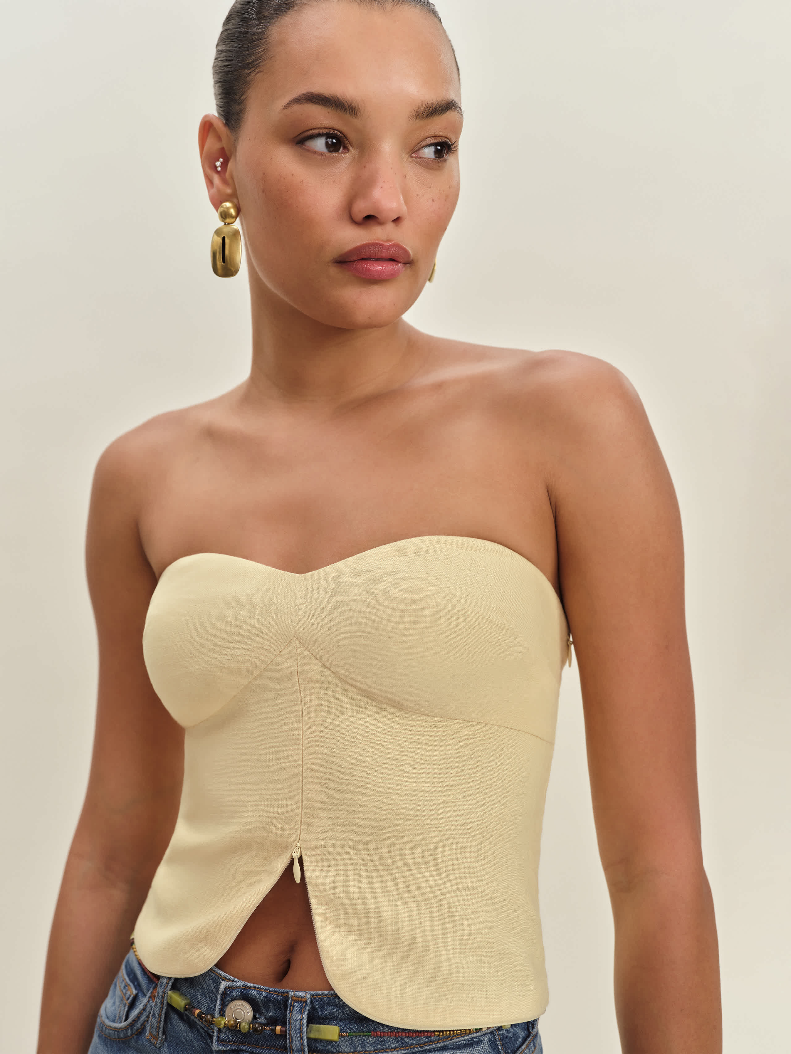 Reformation Haut En Lin Maisie