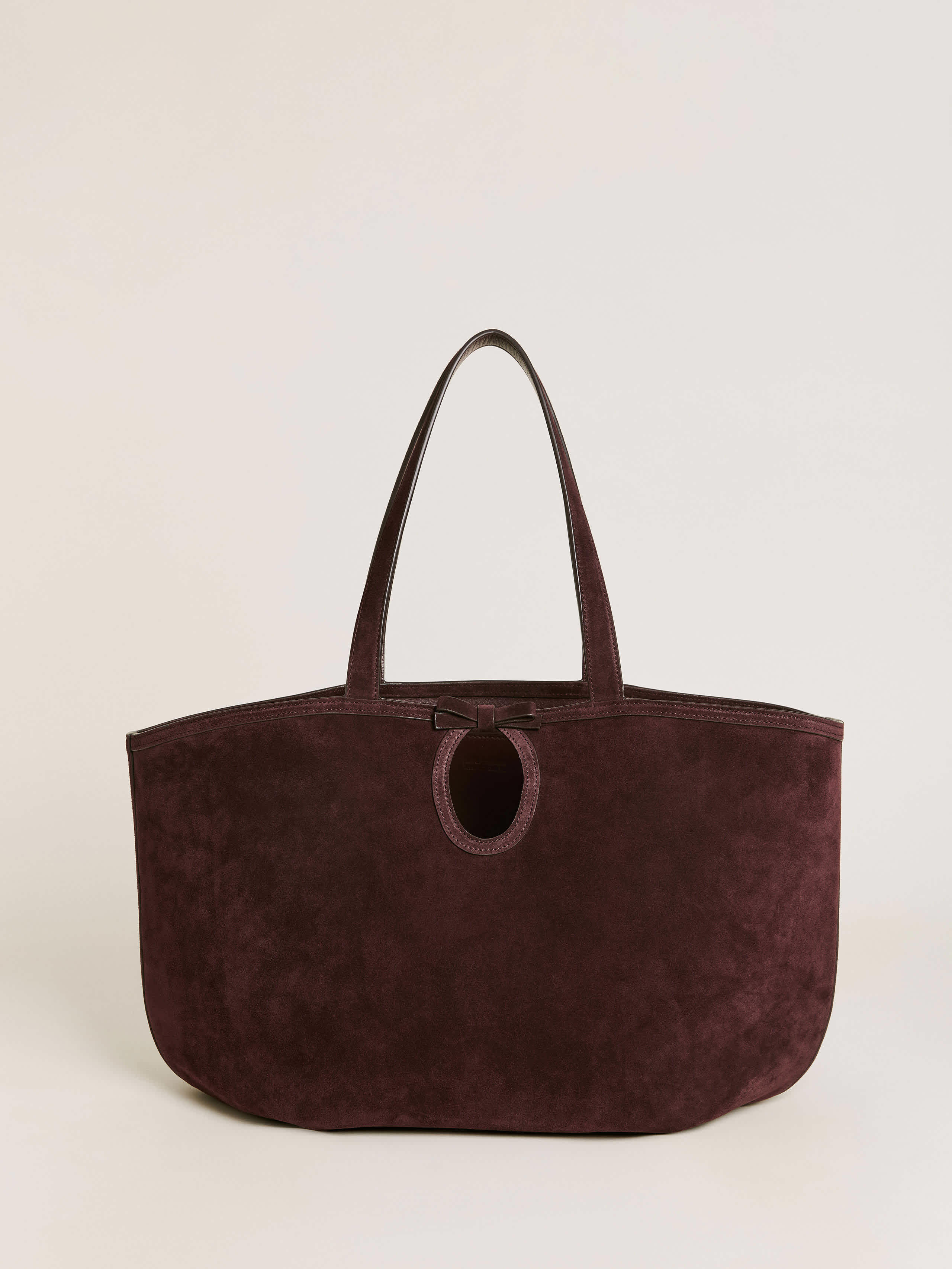 Reformation Regina Tote Bag In Espresso Suede