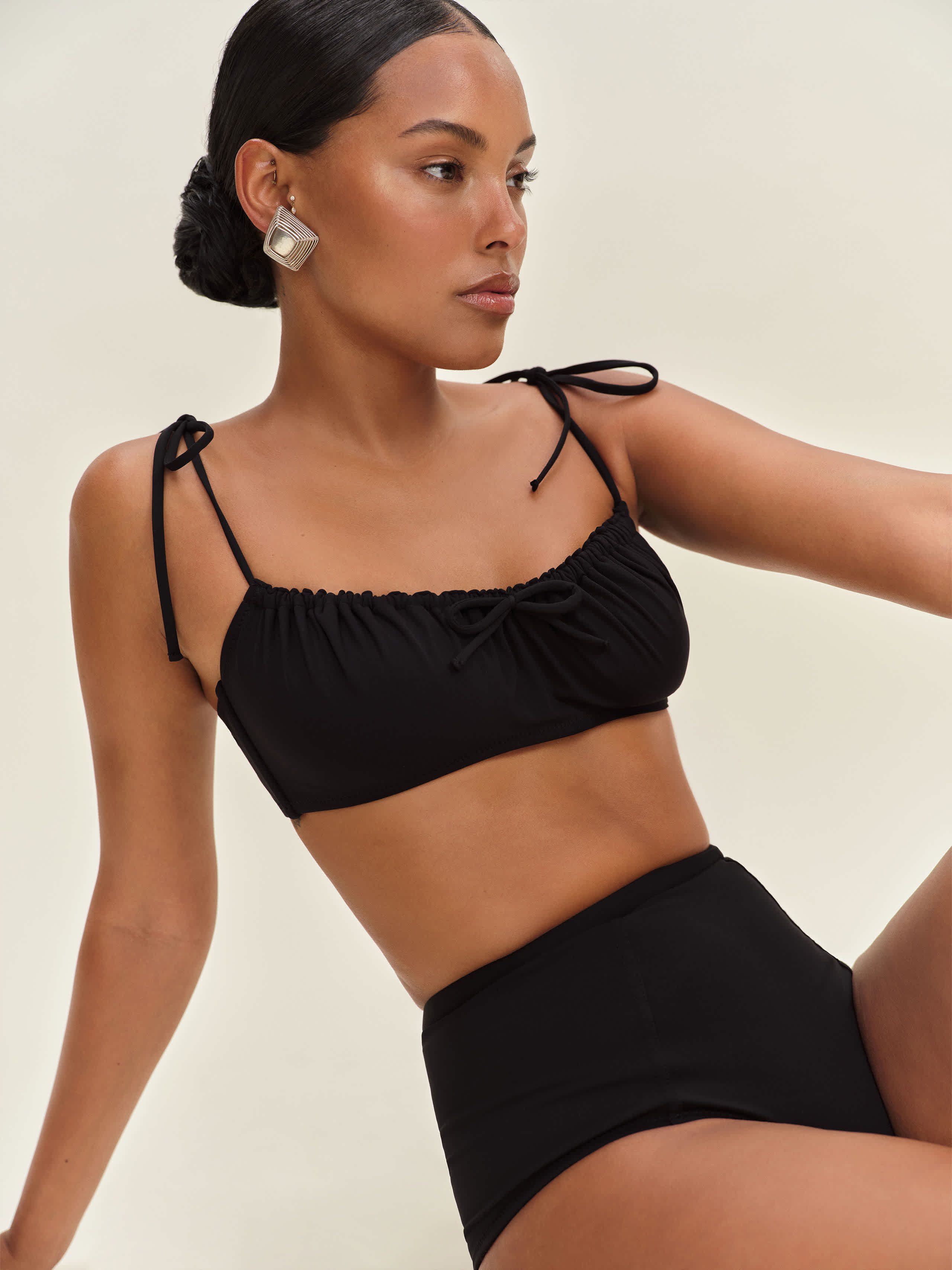 Reformation Haut De Bikini Kahiwa In Noir