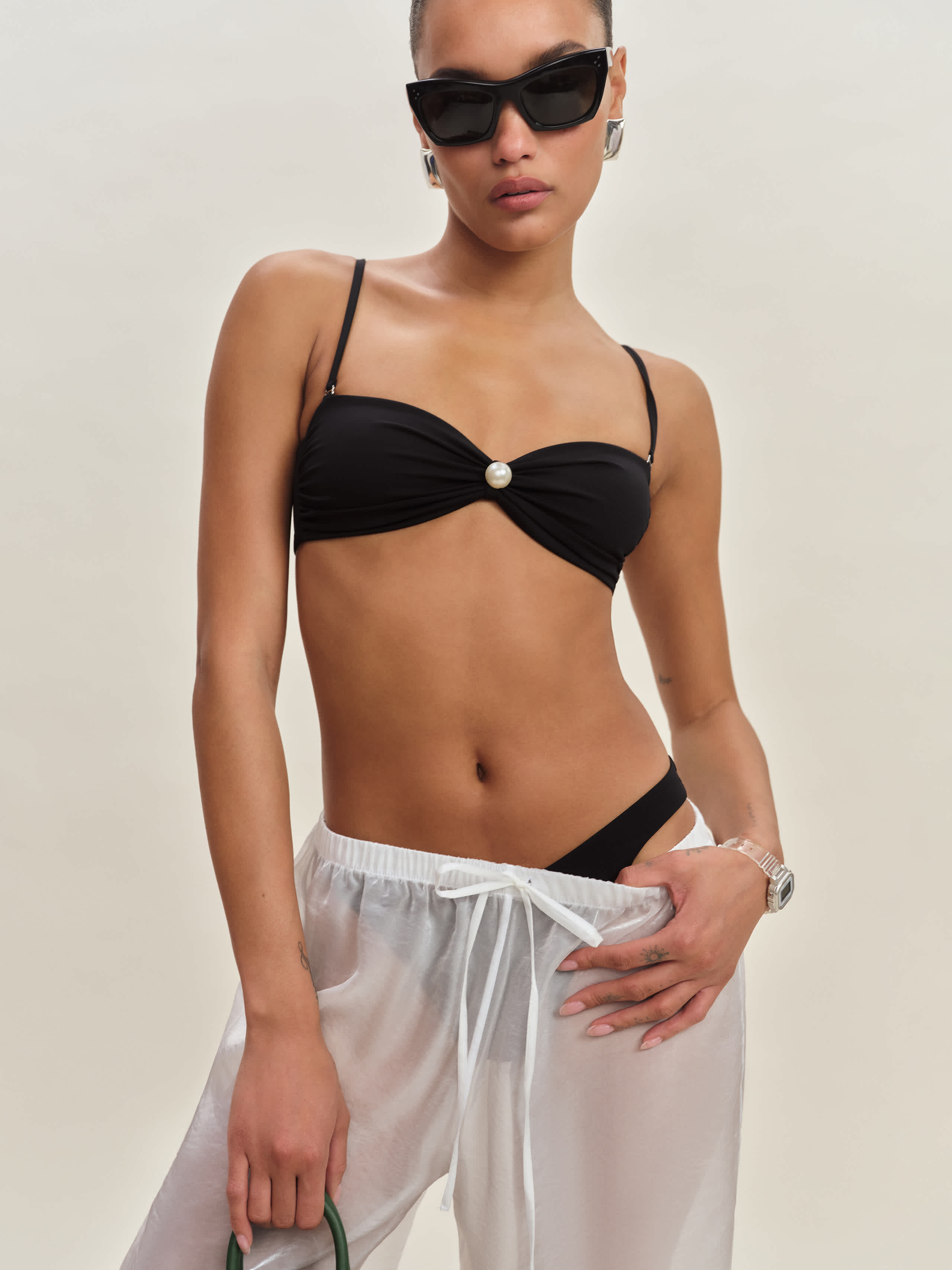 Reformation Culotte De Bikini Amore In Noir