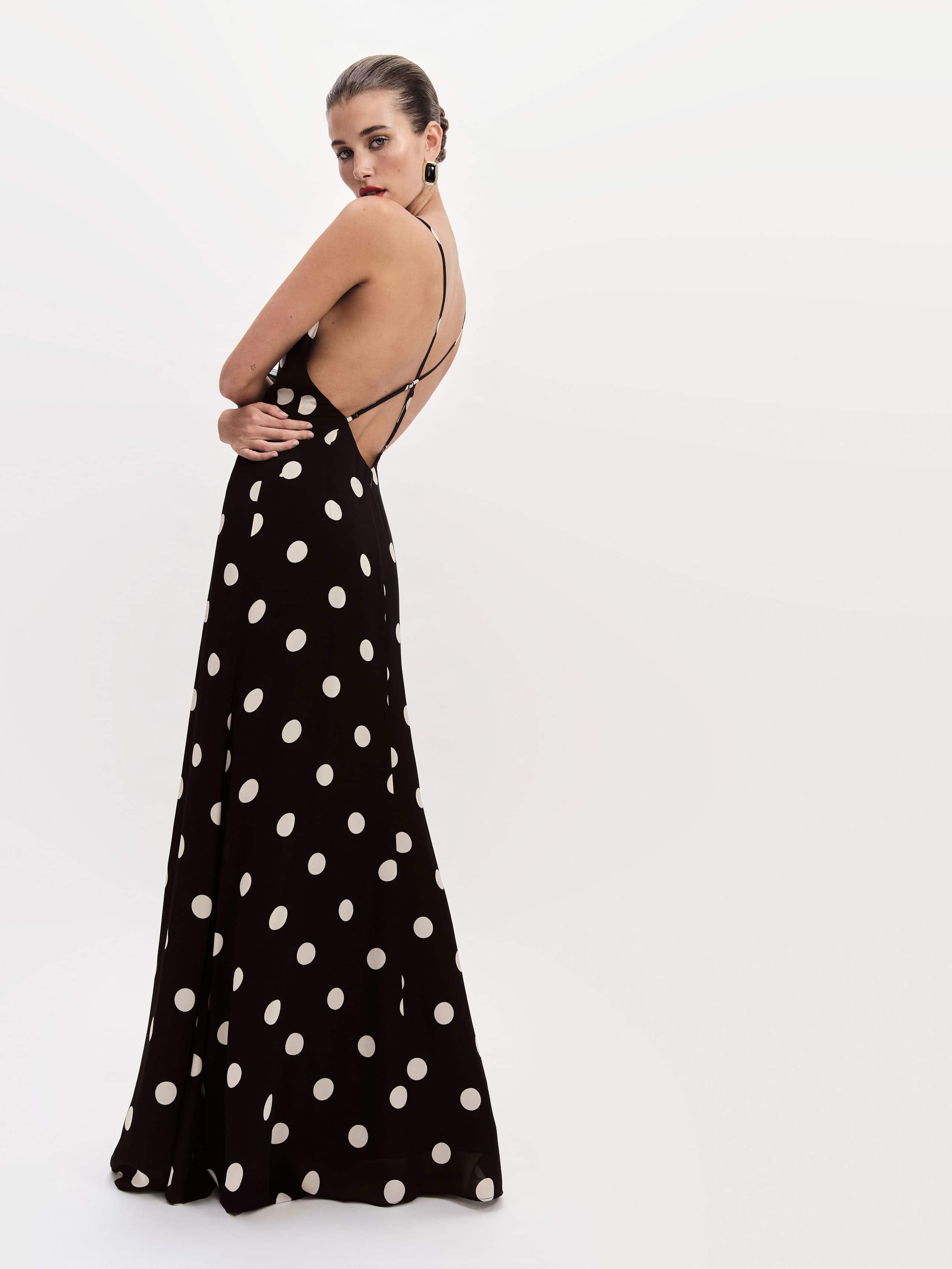 Reformation Zani Dress In Moon Dot